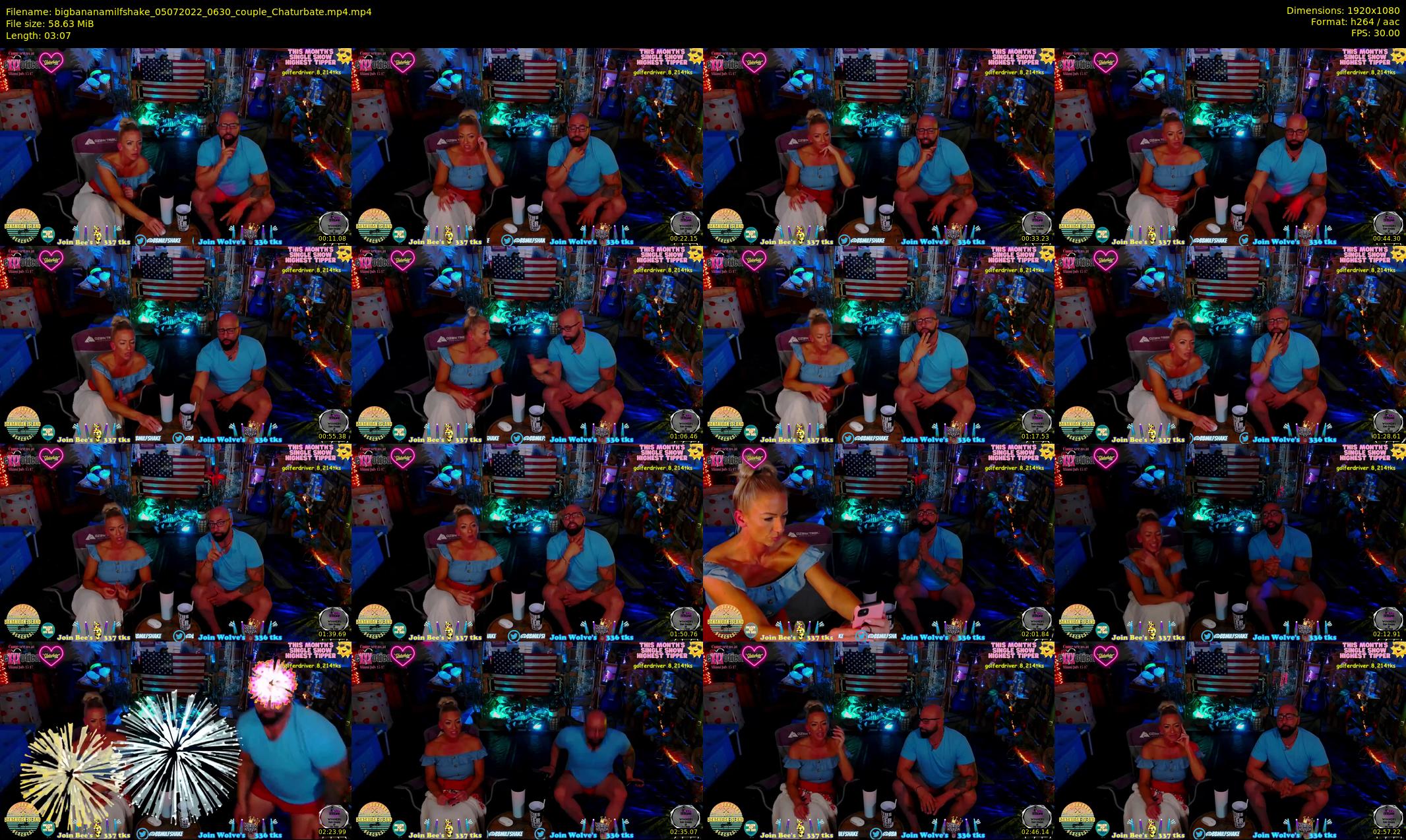 bigbananamilfshake — 4 minute Chaturbate couple cam show recording, 1080p, Jul 5, 2022