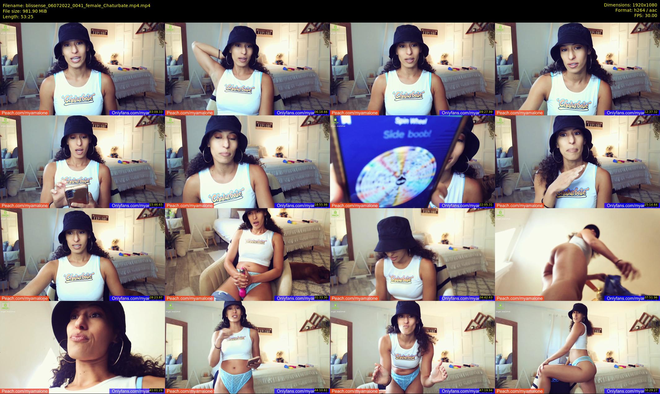 blissense — 54 minute Chaturbate female cam show recording, 1080p, Jul 6, 2022