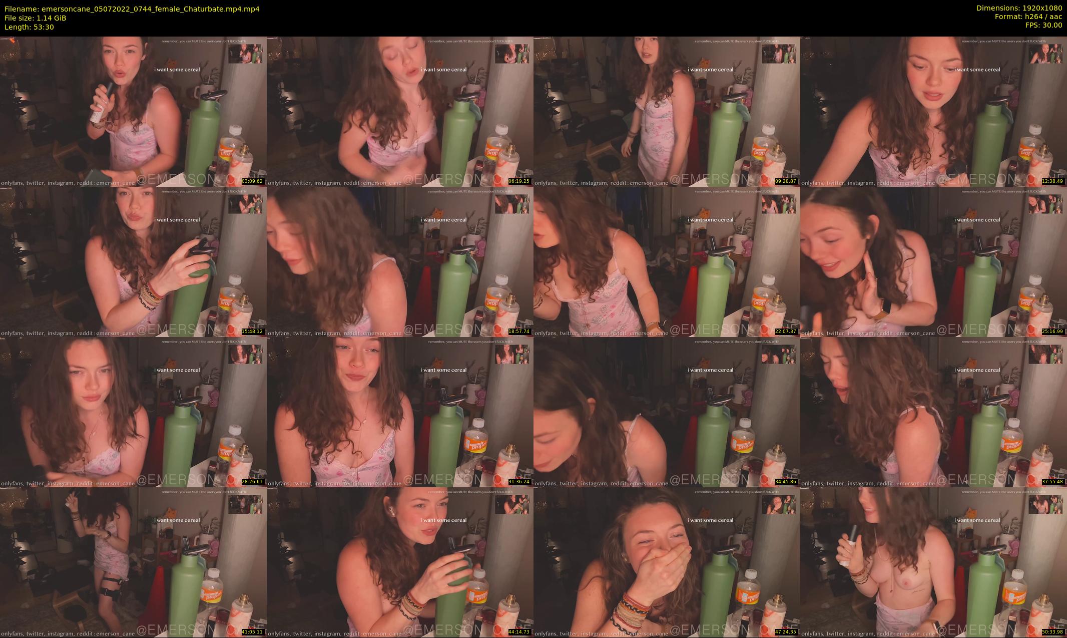 emersoncane — 54 minute Chaturbate female cam show recording, 1080p, Jul 5, 2022