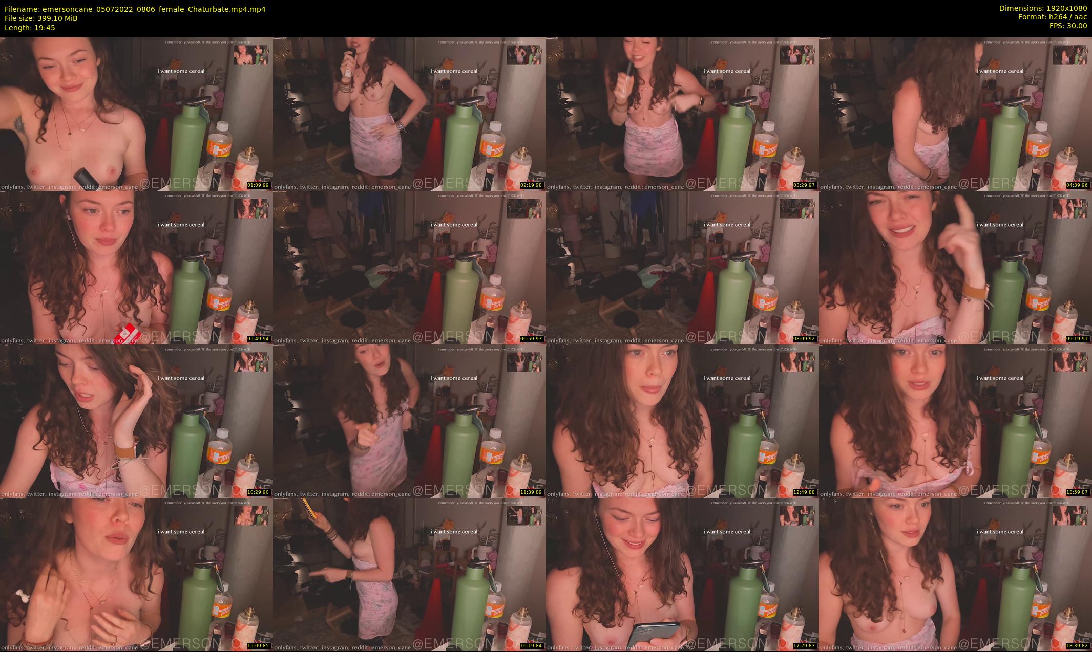 emersoncane — 20 minute Chaturbate female cam show recording, 1080p, Jul 5, 2022