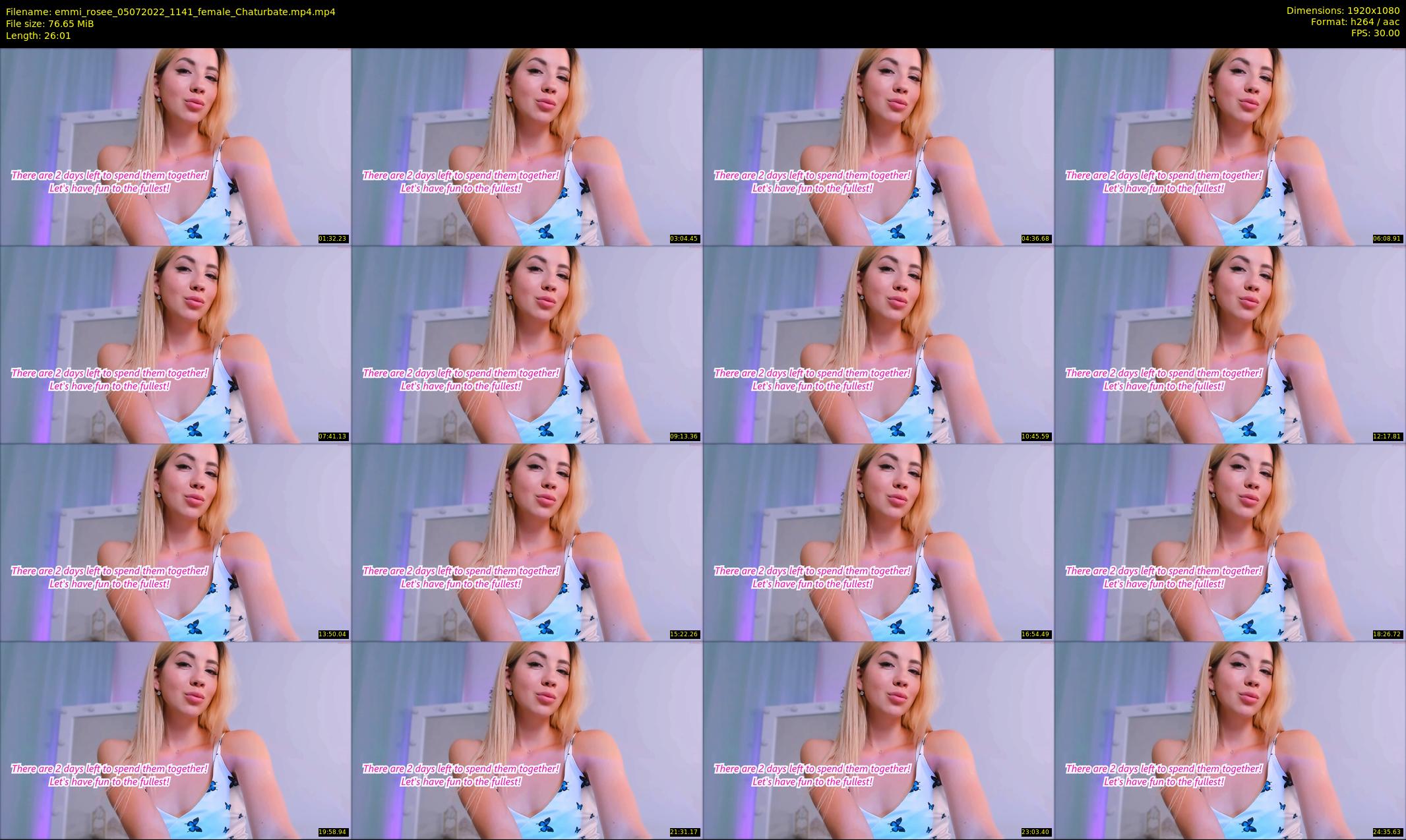 emmi_rosee — 27 minute Chaturbate female cam show recording, 1080p, Jul 5, 2022