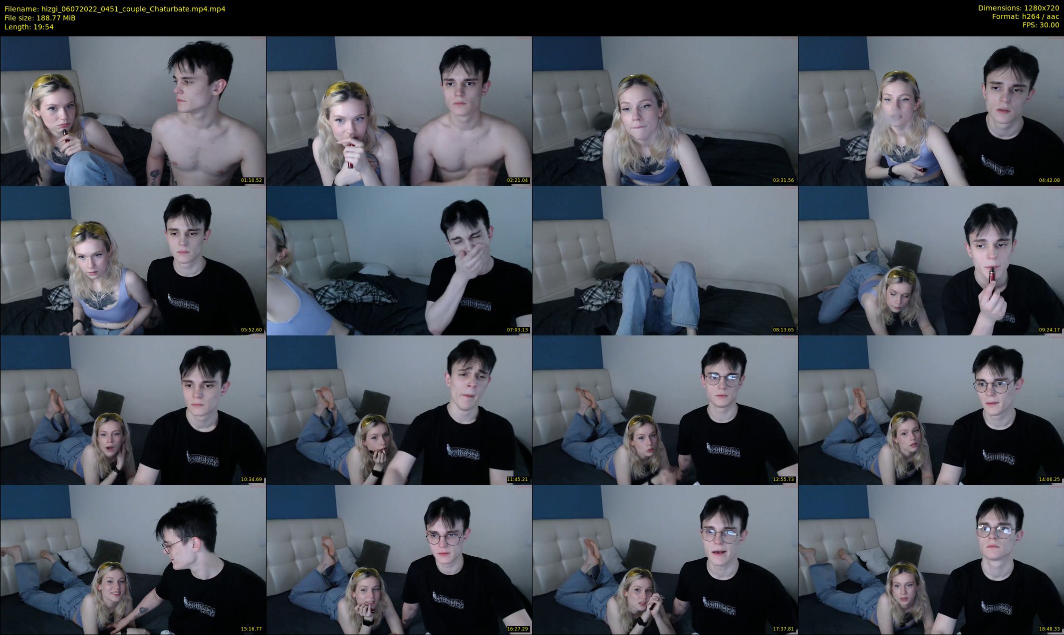 hizgi — 20 minute Chaturbate couple cam show recording, 720p, Jul 6, 2022