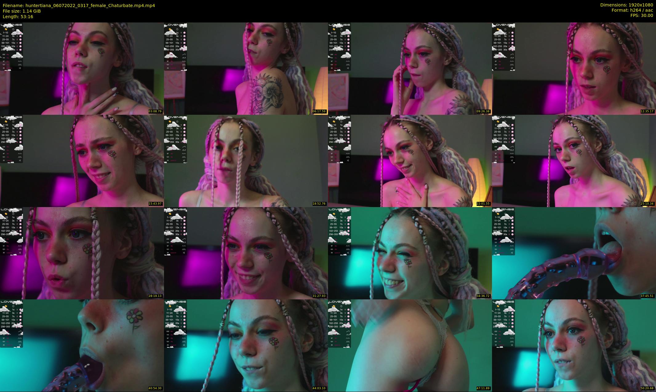huntertiana — 54 minute Chaturbate female cam show recording, 1080p, Jul 6, 2022
