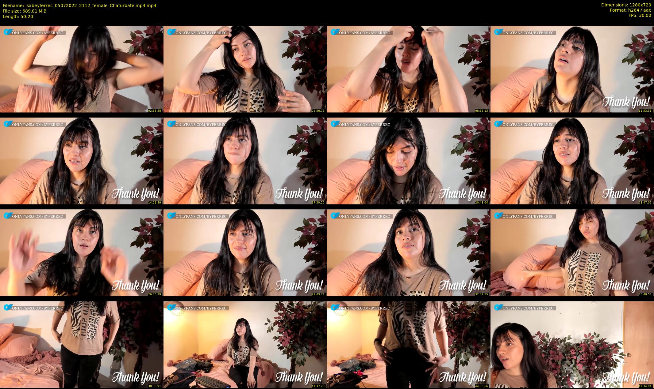 isabeyferrec — 51 minute Chaturbate female cam show recording, 720p, Jul 5, 2022