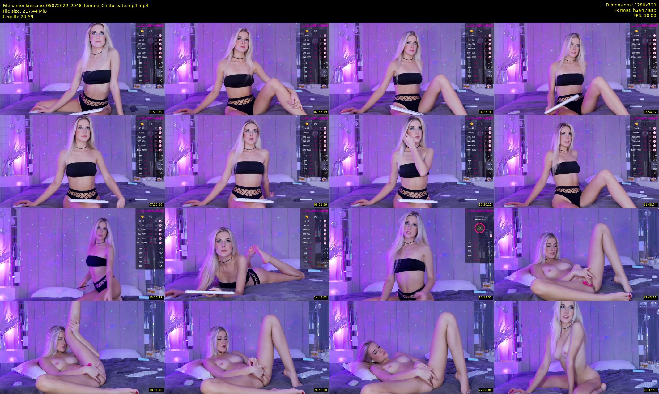 krissone — 25 minute Chaturbate female cam show recording, 720p, Jul 5, 2022