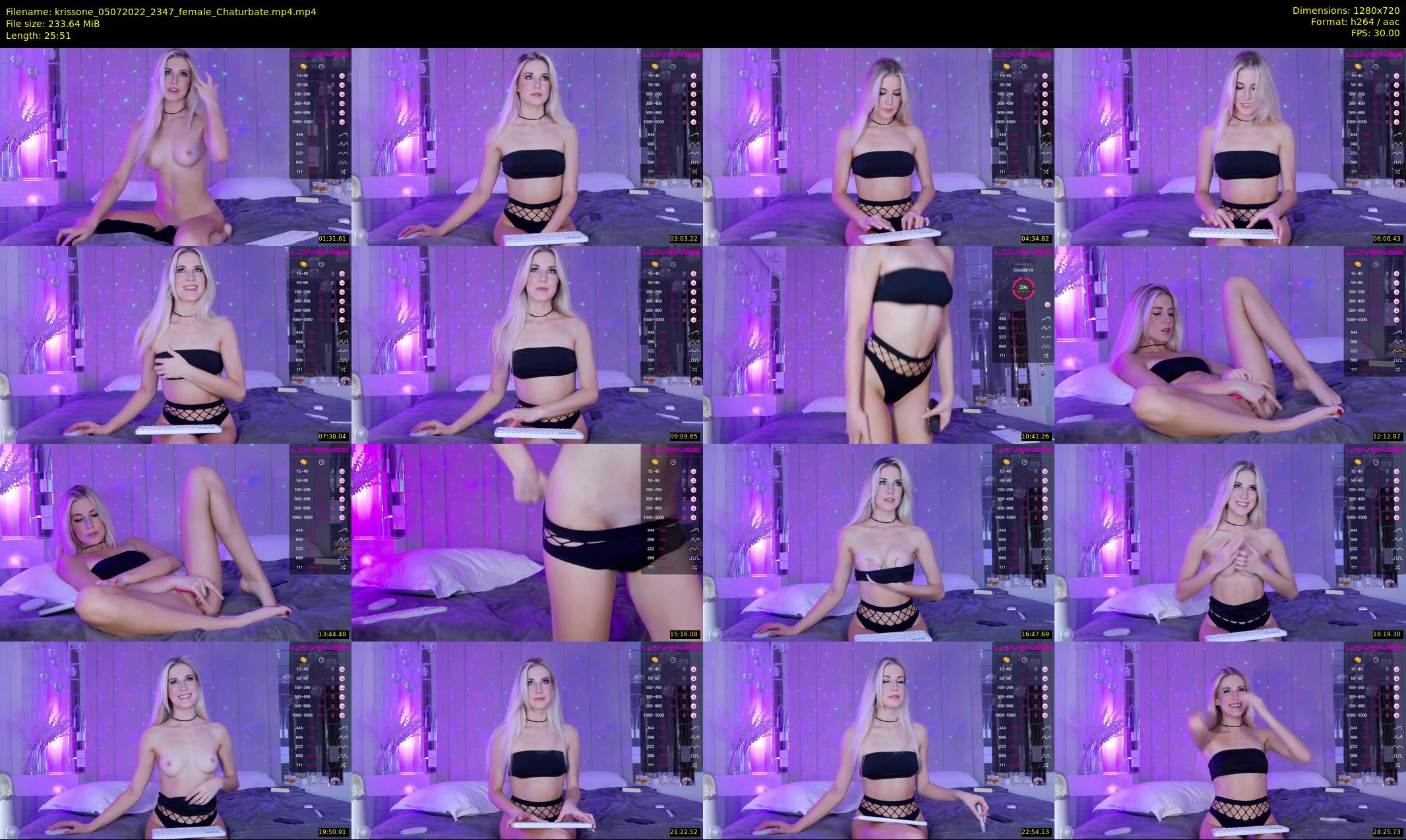 krissone — 26 minute Chaturbate female cam show recording, 720p, Jul 5, 2022