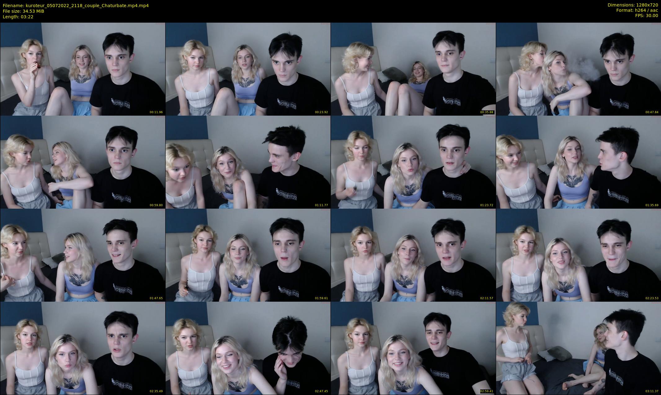 kuroteur — 4 minute Chaturbate couple cam show recording, 720p, Jul 5, 2022