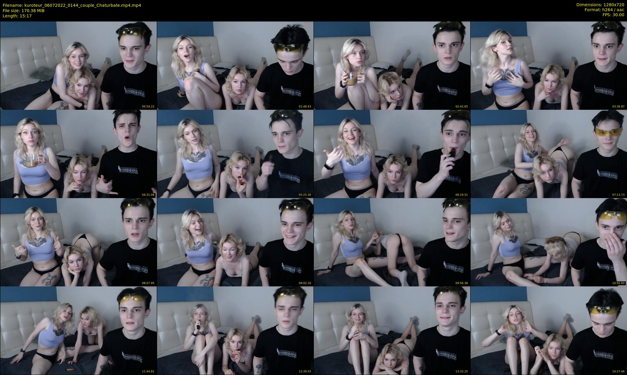 kuroteur — 16 minute Chaturbate couple cam show recording, 720p, Jul 6, 2022