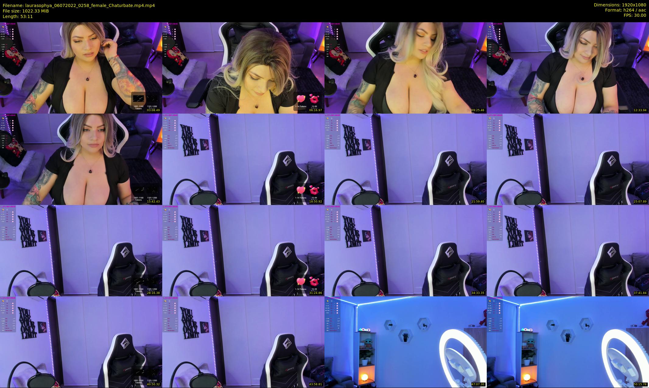 laurasophya — 54 minute Chaturbate female cam show recording, 1080p, Jul 6, 2022