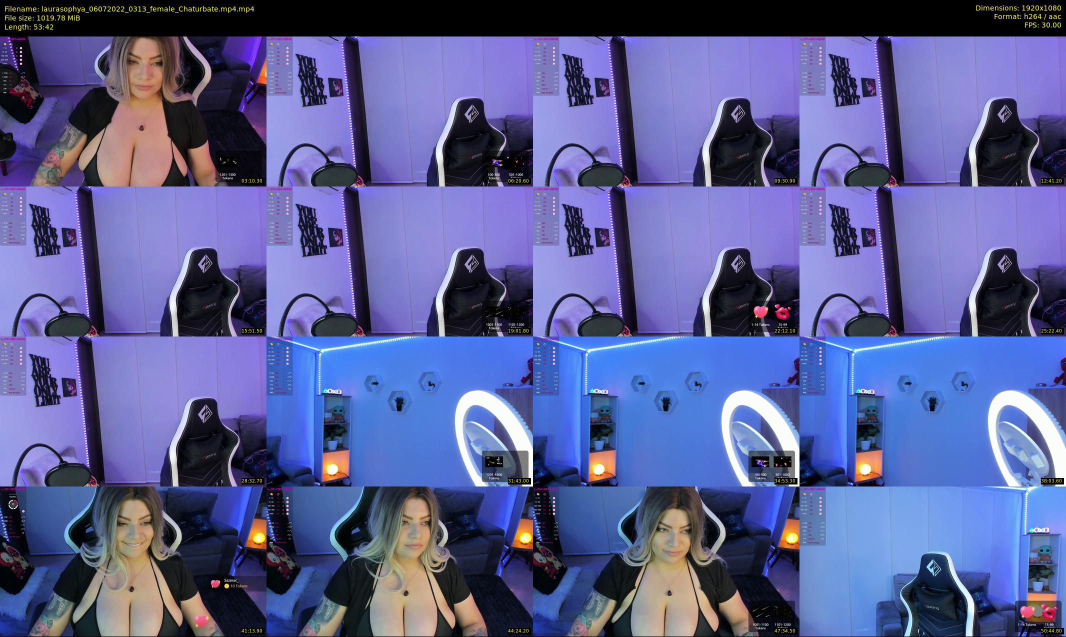 laurasophya — 54 minute Chaturbate female cam show recording, 1080p, Jul 6, 2022