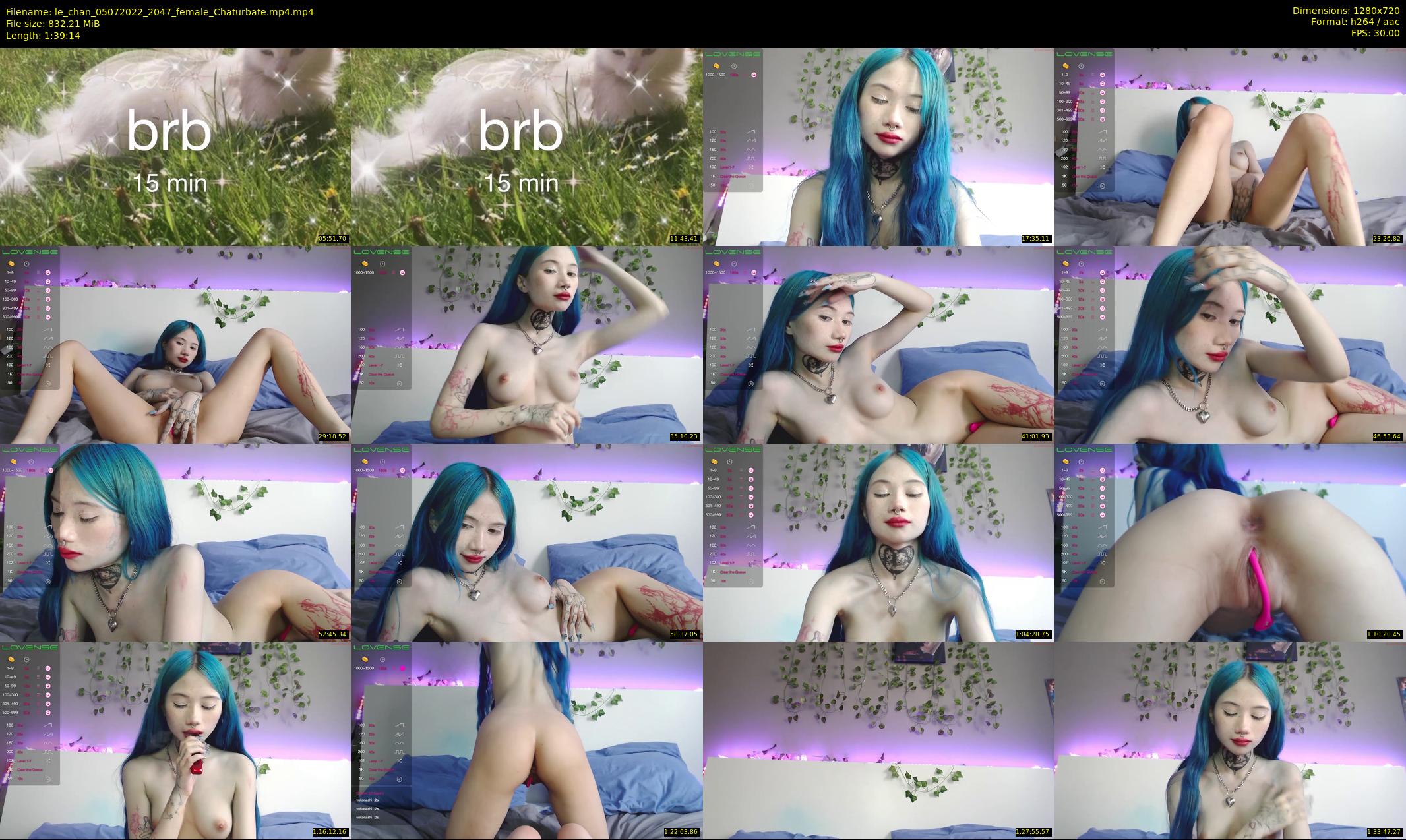 le_chan — 100 minute Chaturbate female cam show recording, 720p, Jul 5, 2022