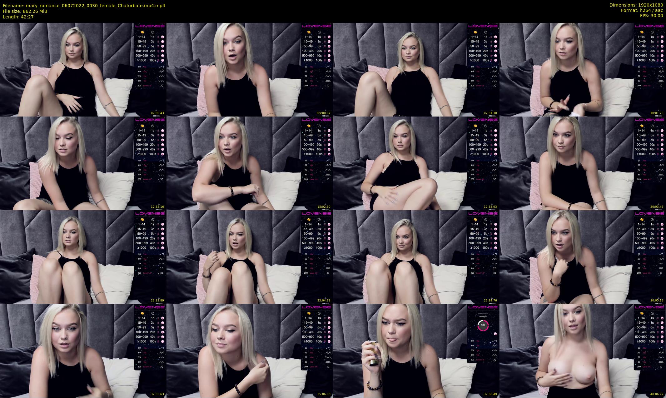 mary_romance — 43 minute Chaturbate female cam show recording, 1080p, Jul 6, 2022