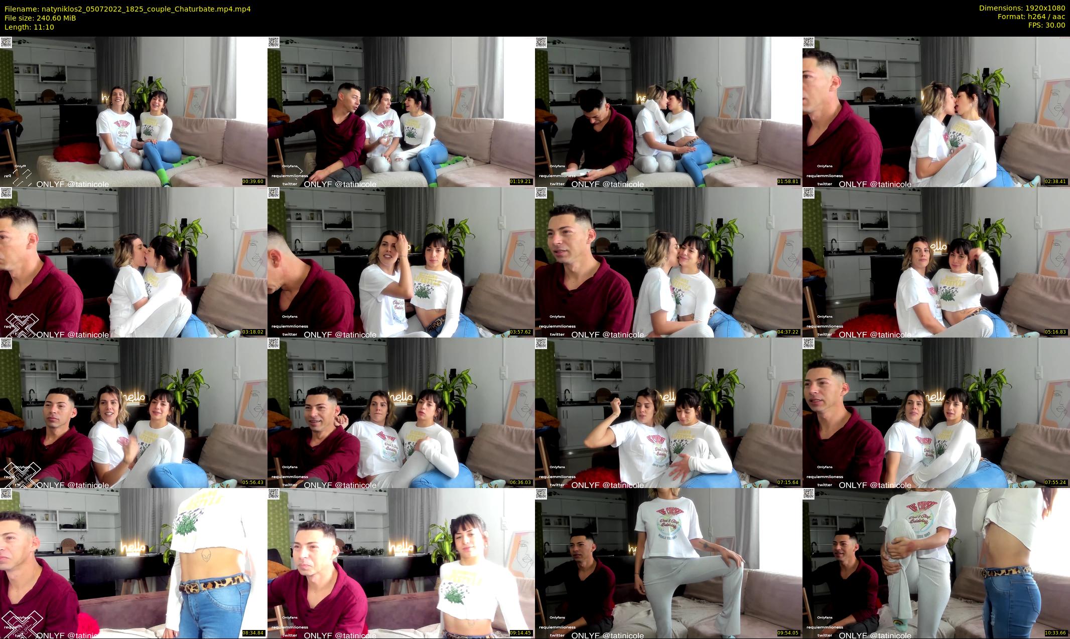 natyniklos2 — 12 minute Chaturbate couple cam show recording, 1080p, Jul 5, 2022