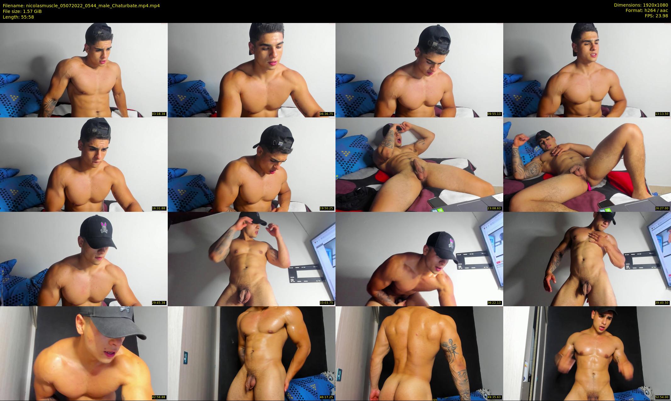 nicolasmuscle — 56 minute Chaturbate male cam show recording, 1080p, Jul 5, 2022