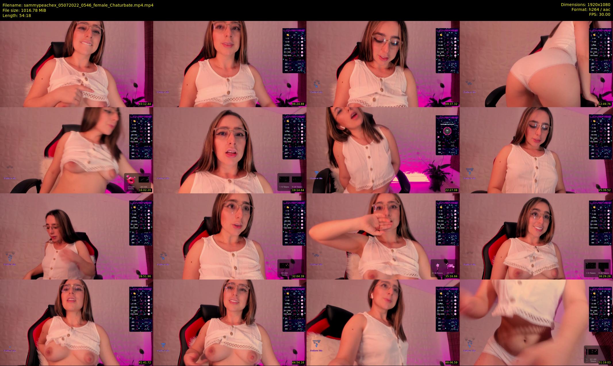 sammypeachex — 55 minute Chaturbate female cam show recording, 1080p, Jul 5, 2022