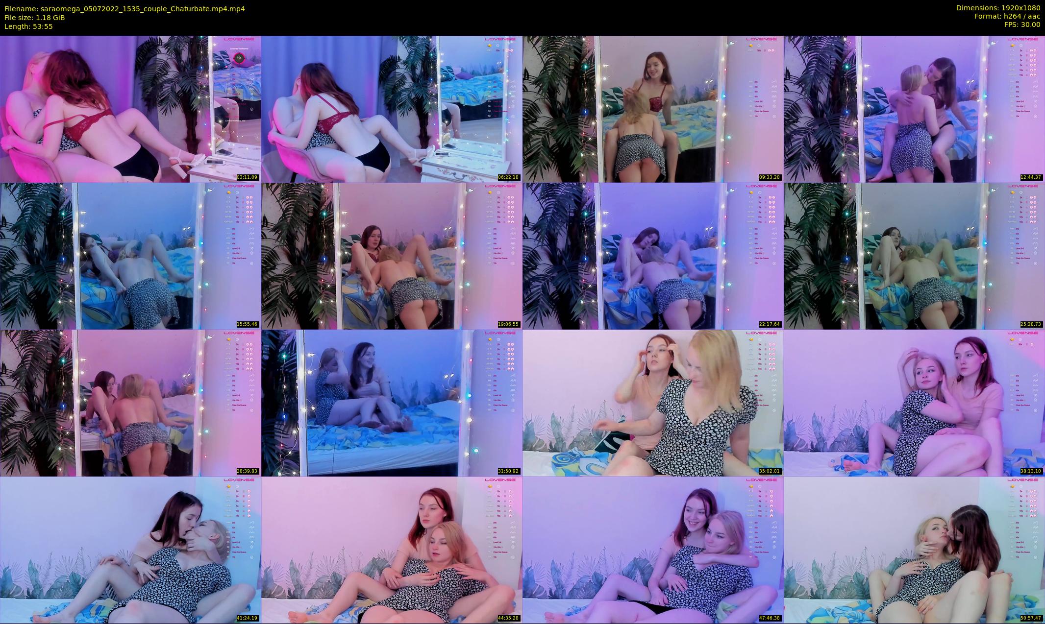 saraomega — 54 minute Chaturbate couple cam show recording, 1080p, Jul 5, 2022