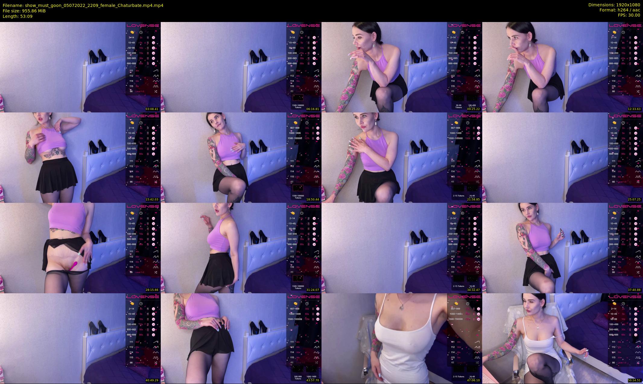 show_must_goon — 54 minute Chaturbate female cam show recording, 1080p, Jul 5, 2022