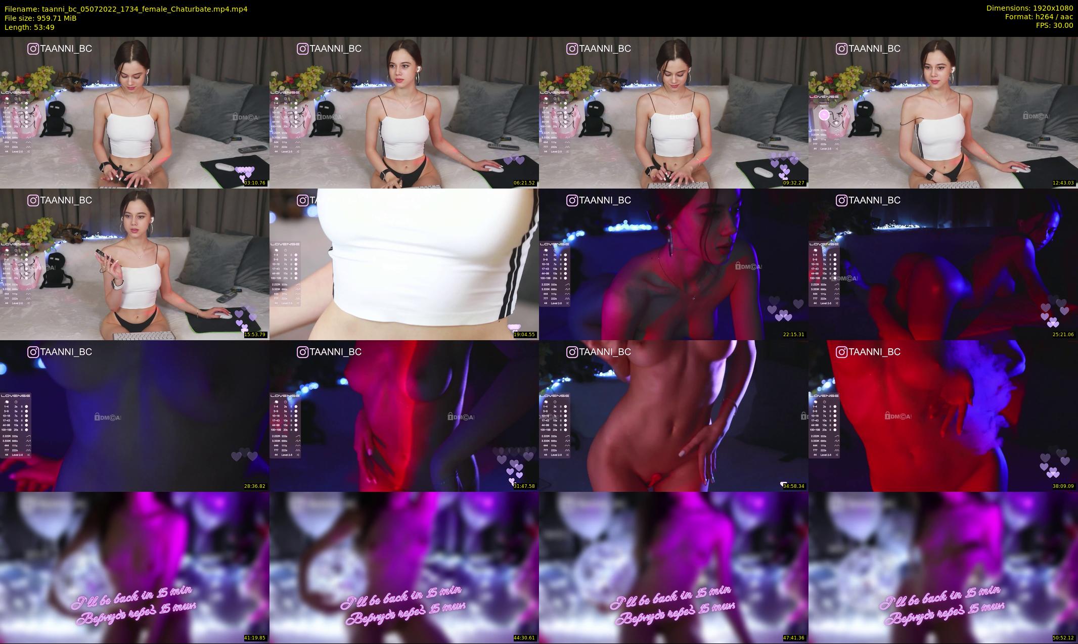 taanni_bc — 54 minute Chaturbate female cam show recording, 1080p, Jul 5, 2022