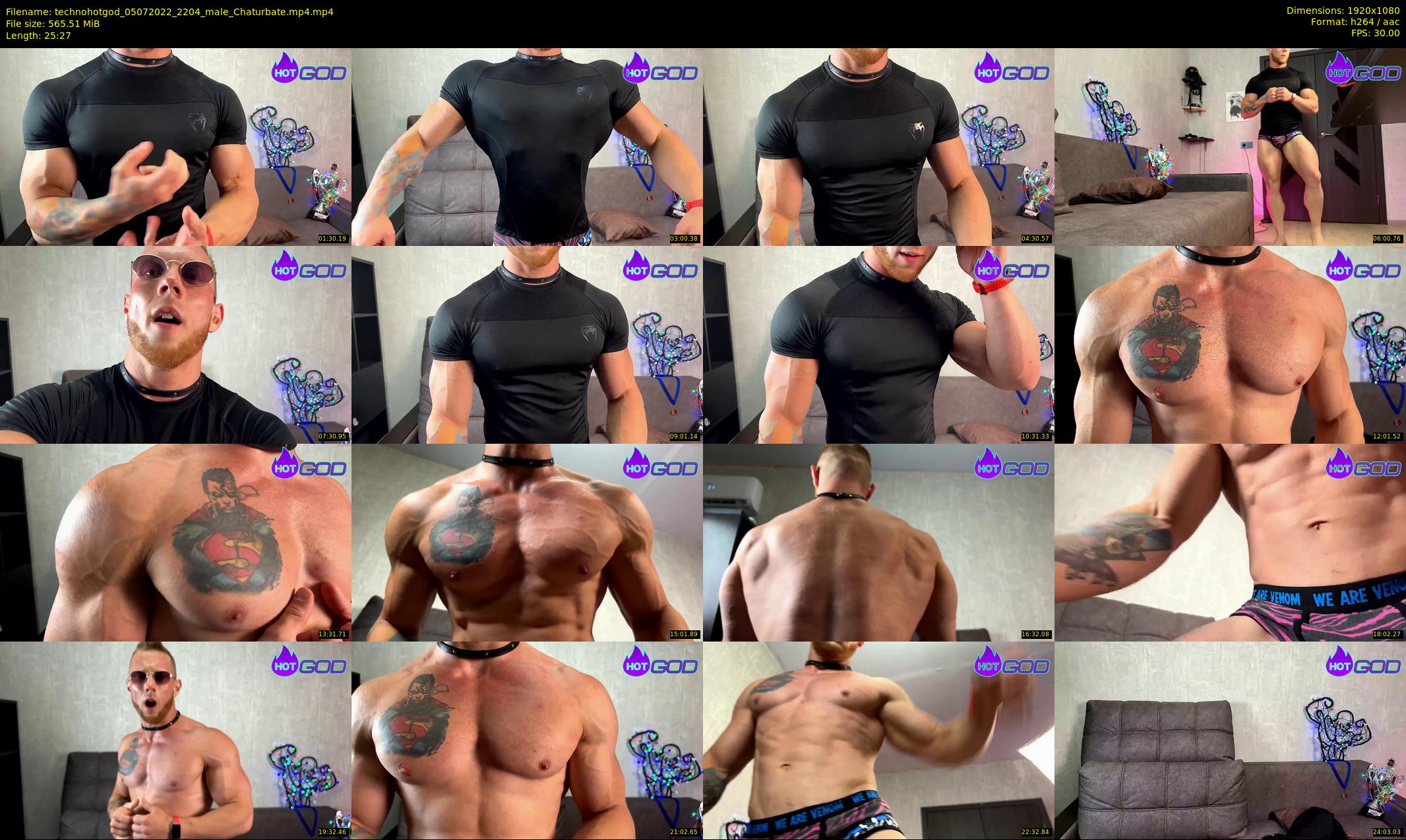 technohotgod — 26 minute Chaturbate male cam show recording, 1080p, Jul 5, 2022