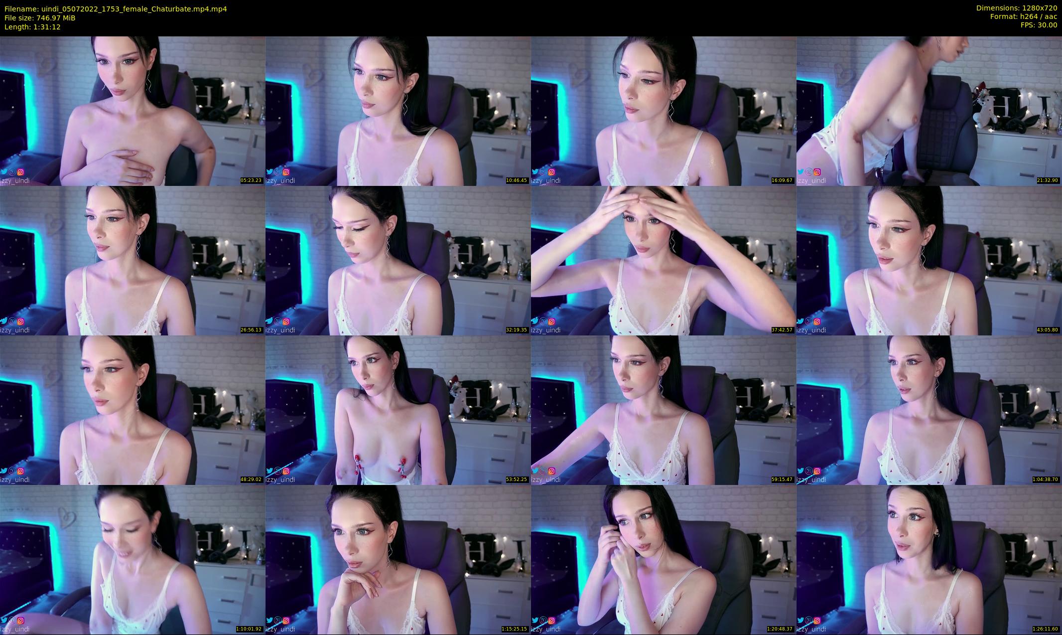 uindi — 92 minute Chaturbate female cam show recording, 720p, Jul 5, 2022