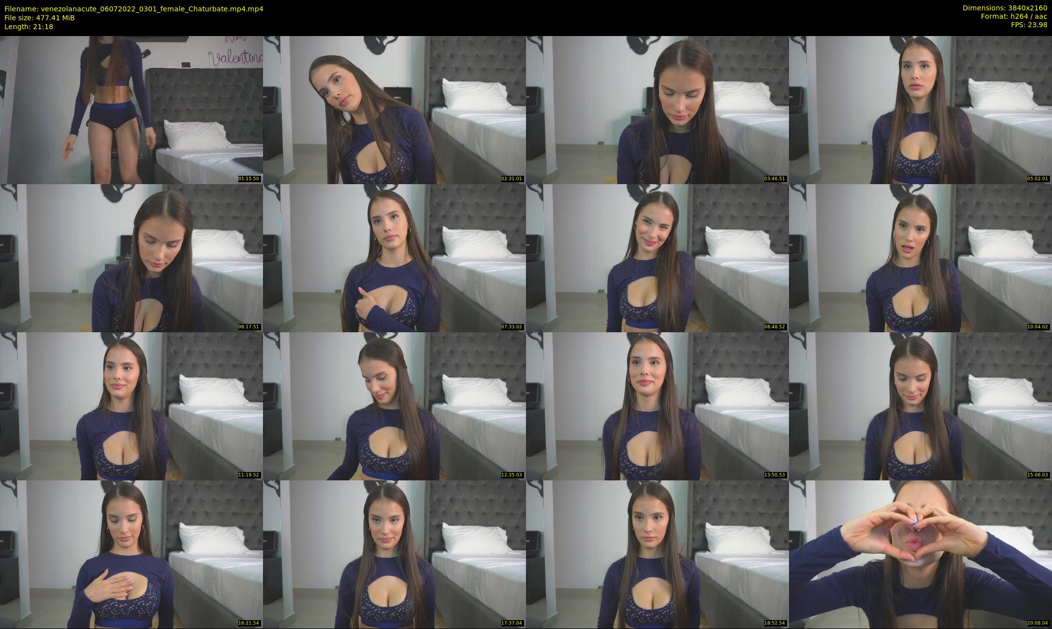 venezolanacute — 22 minute Chaturbate female cam show recording, 4K, Jul 6, 2022
