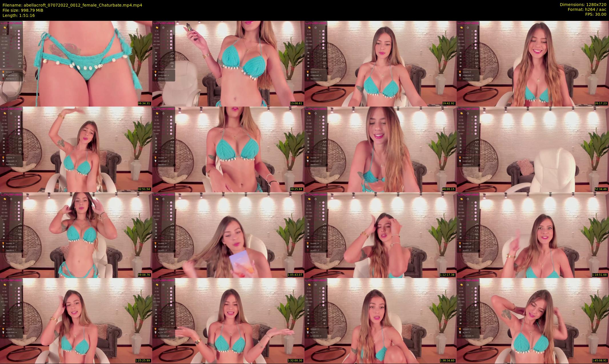 abellacroft — 112 minute Chaturbate female cam show recording, 720p, Jul 7, 2022