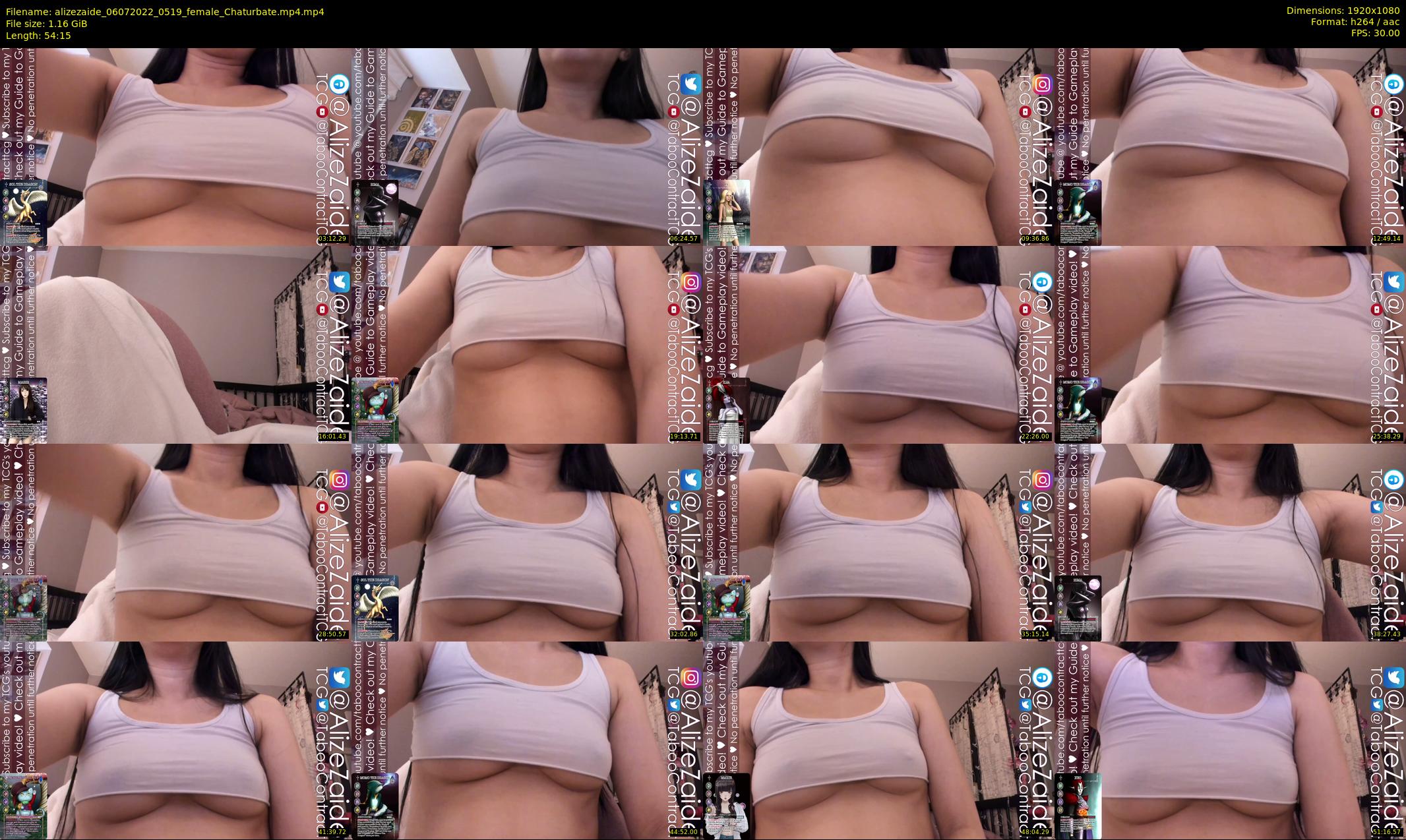alizezaide — 55 minute Chaturbate female cam show recording, 1080p, Jul 6, 2022