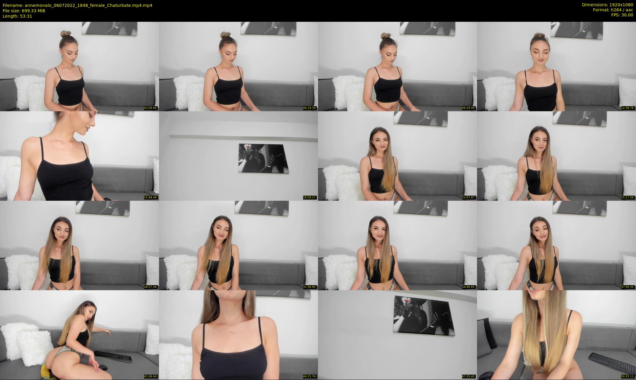 annemonalo — 54 minute Chaturbate female cam show recording, 1080p, Jul 6, 2022