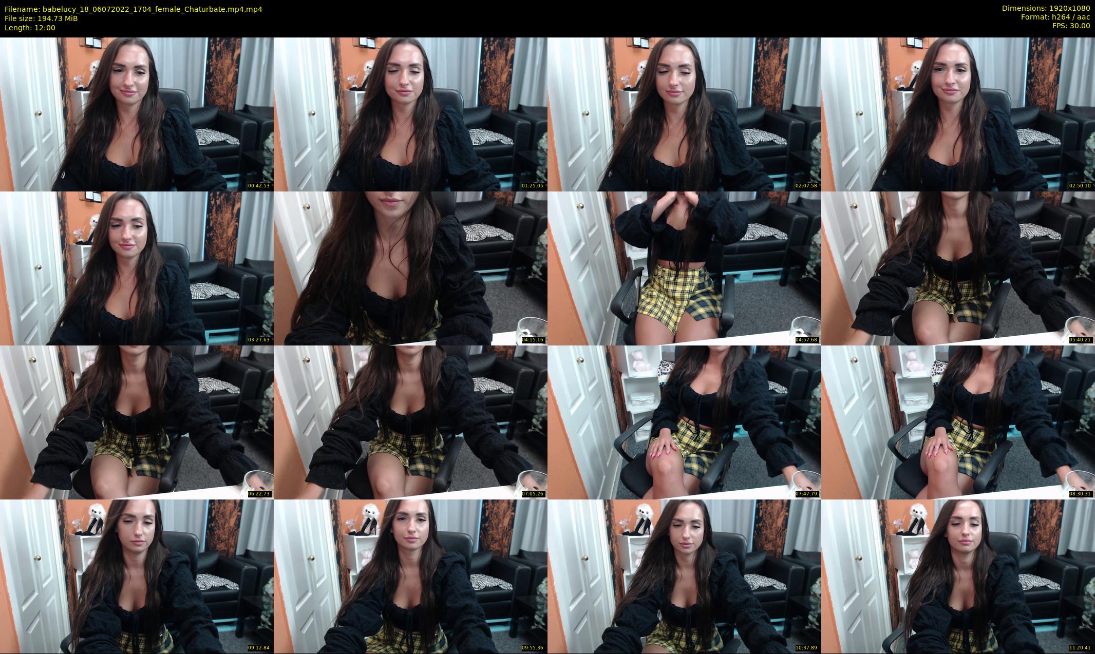 babelucy_18 — 12 minute Chaturbate female cam show recording, 1080p, Jul 6, 2022