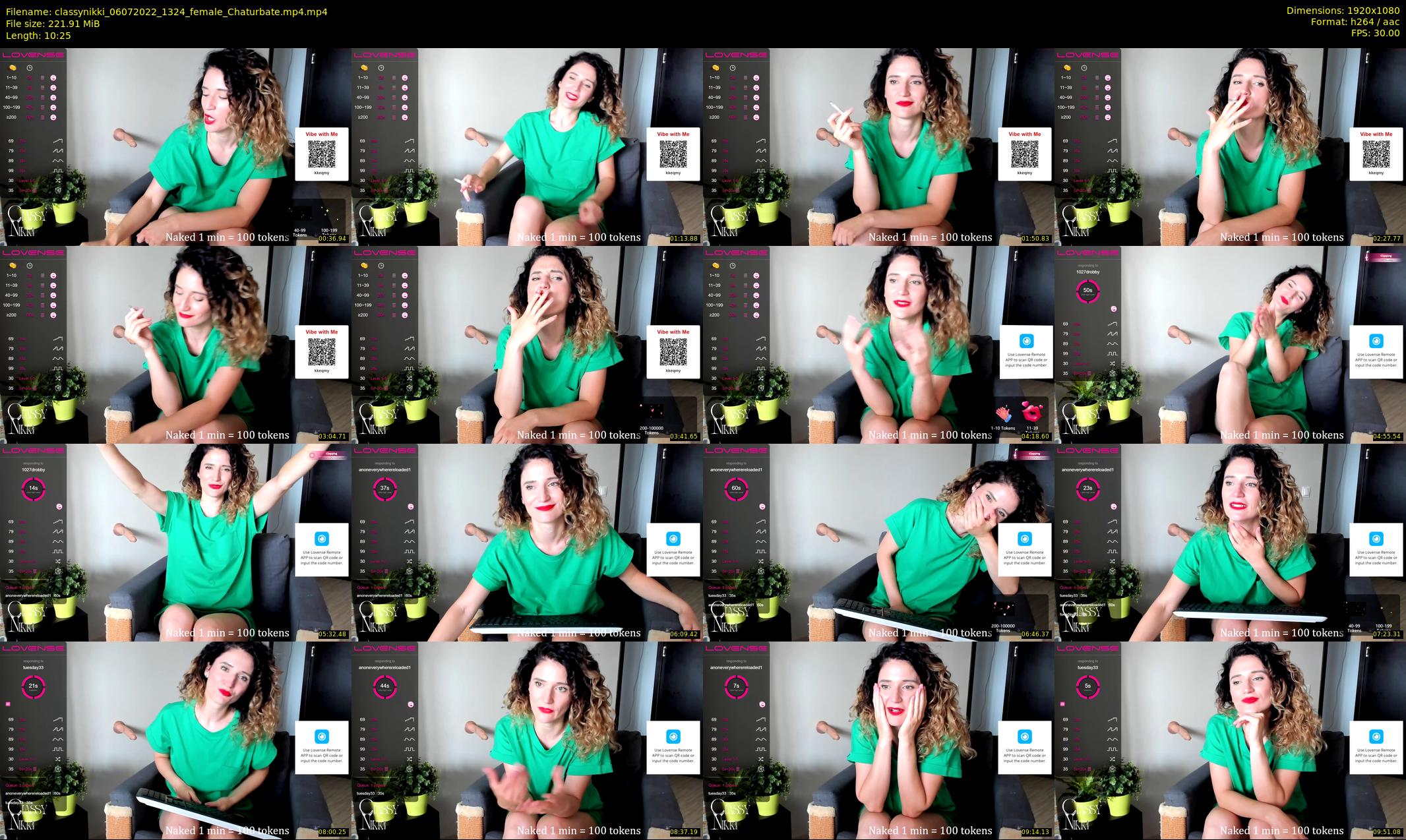 classynikki — 11 minute Chaturbate female cam show recording, 1080p, Jul 6, 2022