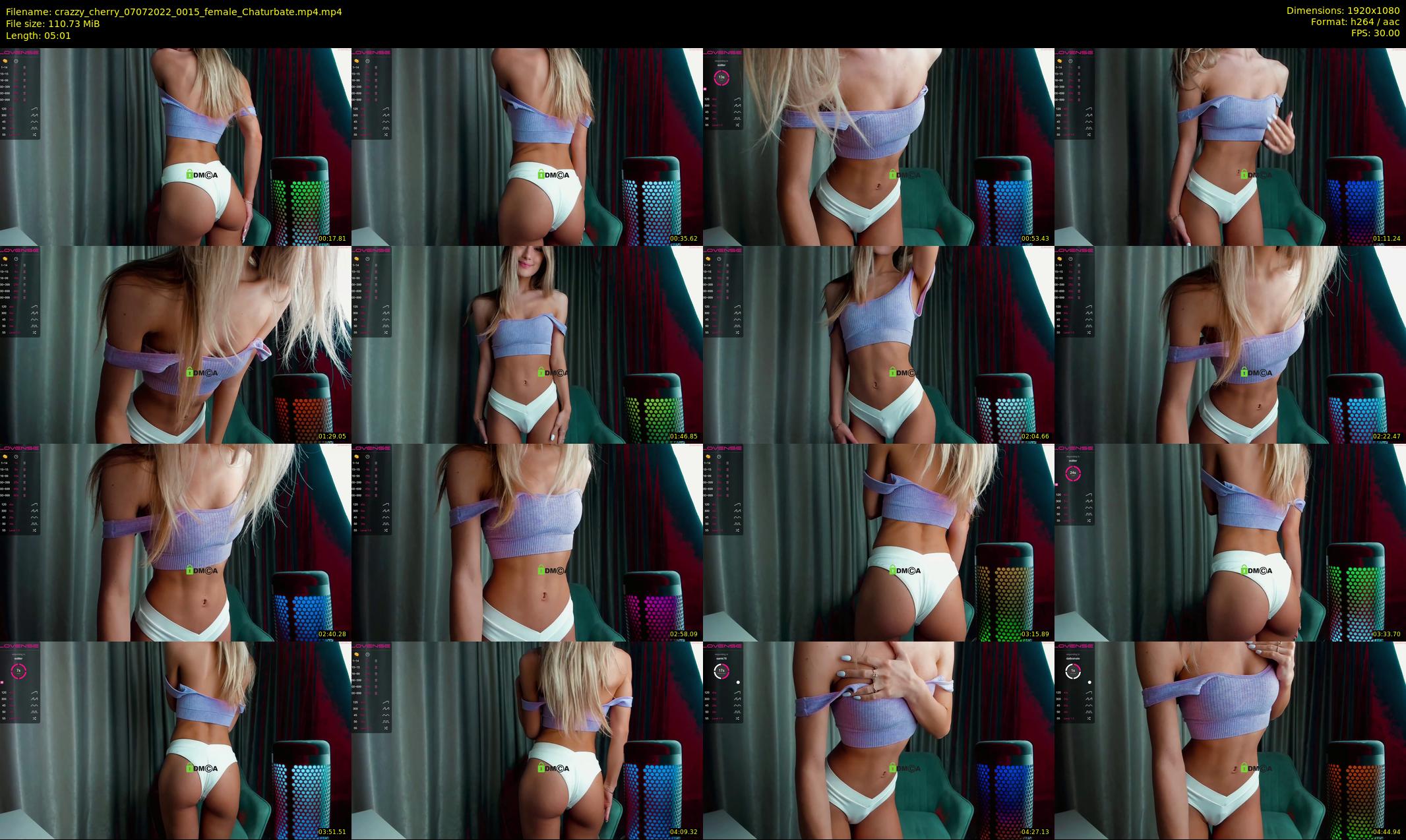 crazzy_cherry — 6 minute Chaturbate female cam show recording, 1080p, Jul 7, 2022