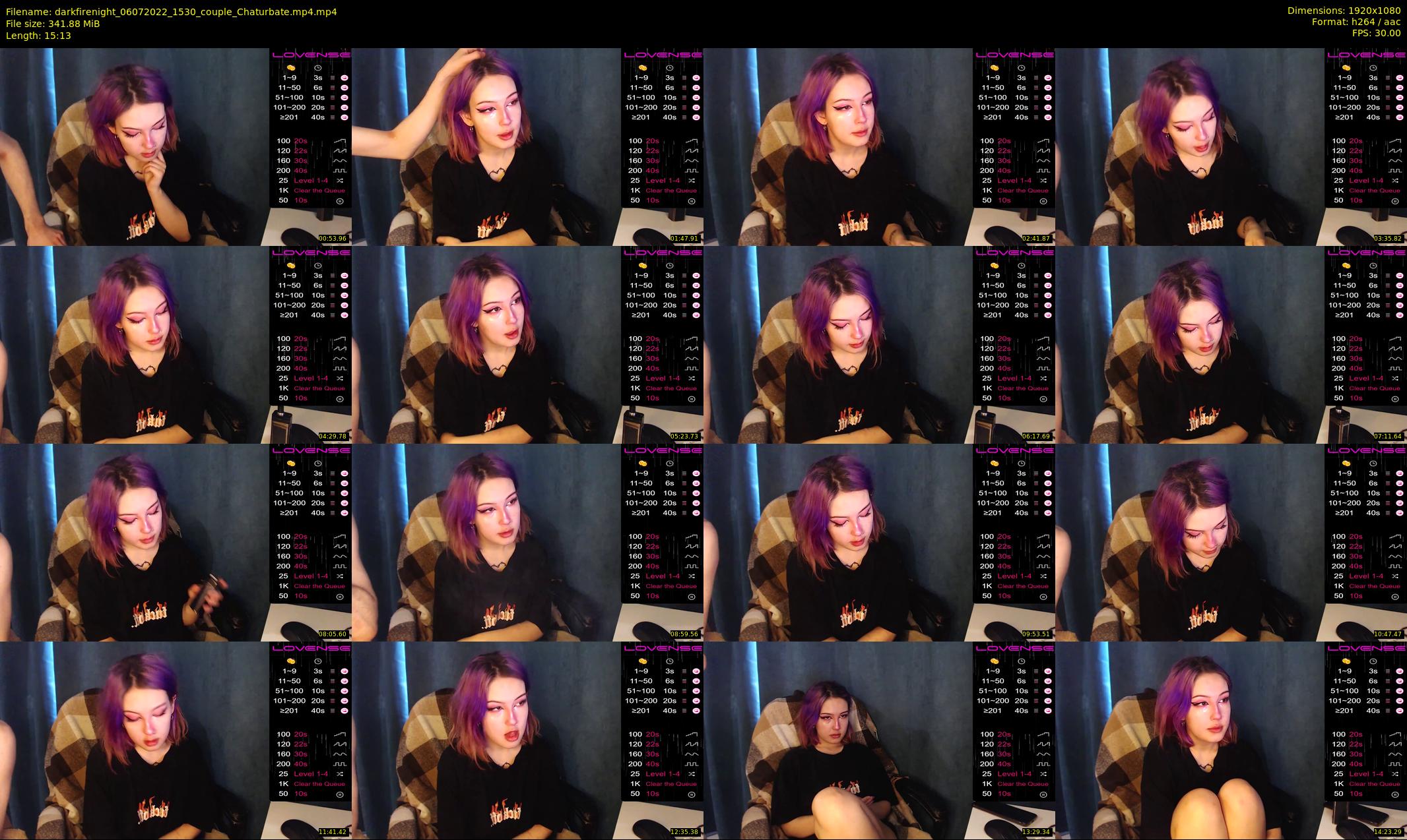darkfirenight — 16 minute Chaturbate couple cam show recording, 1080p, Jul 6, 2022