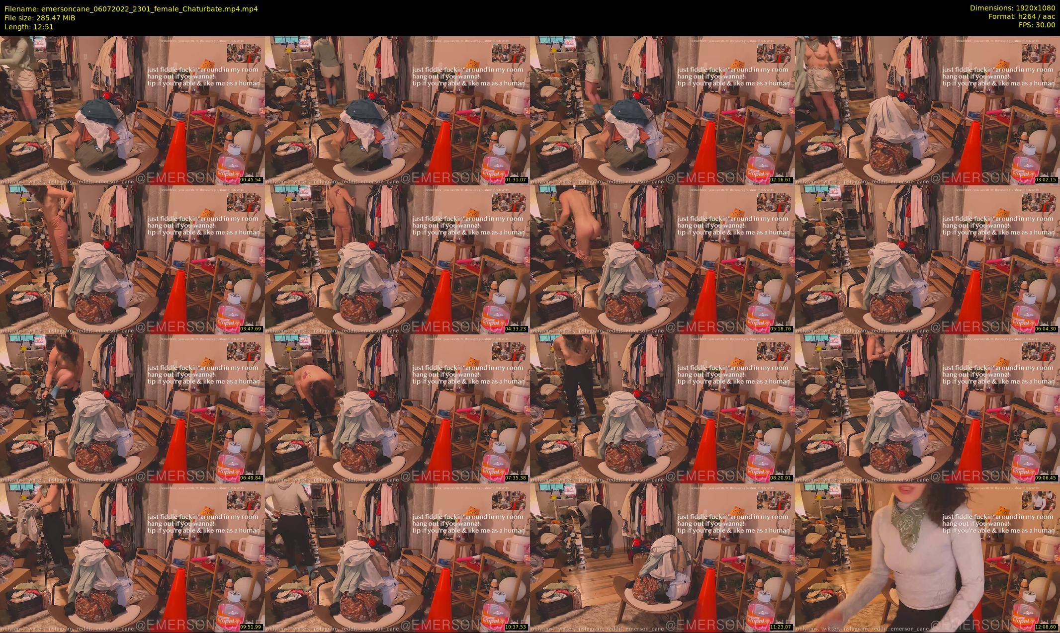 emersoncane — 13 minute Chaturbate female cam show recording, 1080p, Jul 6, 2022