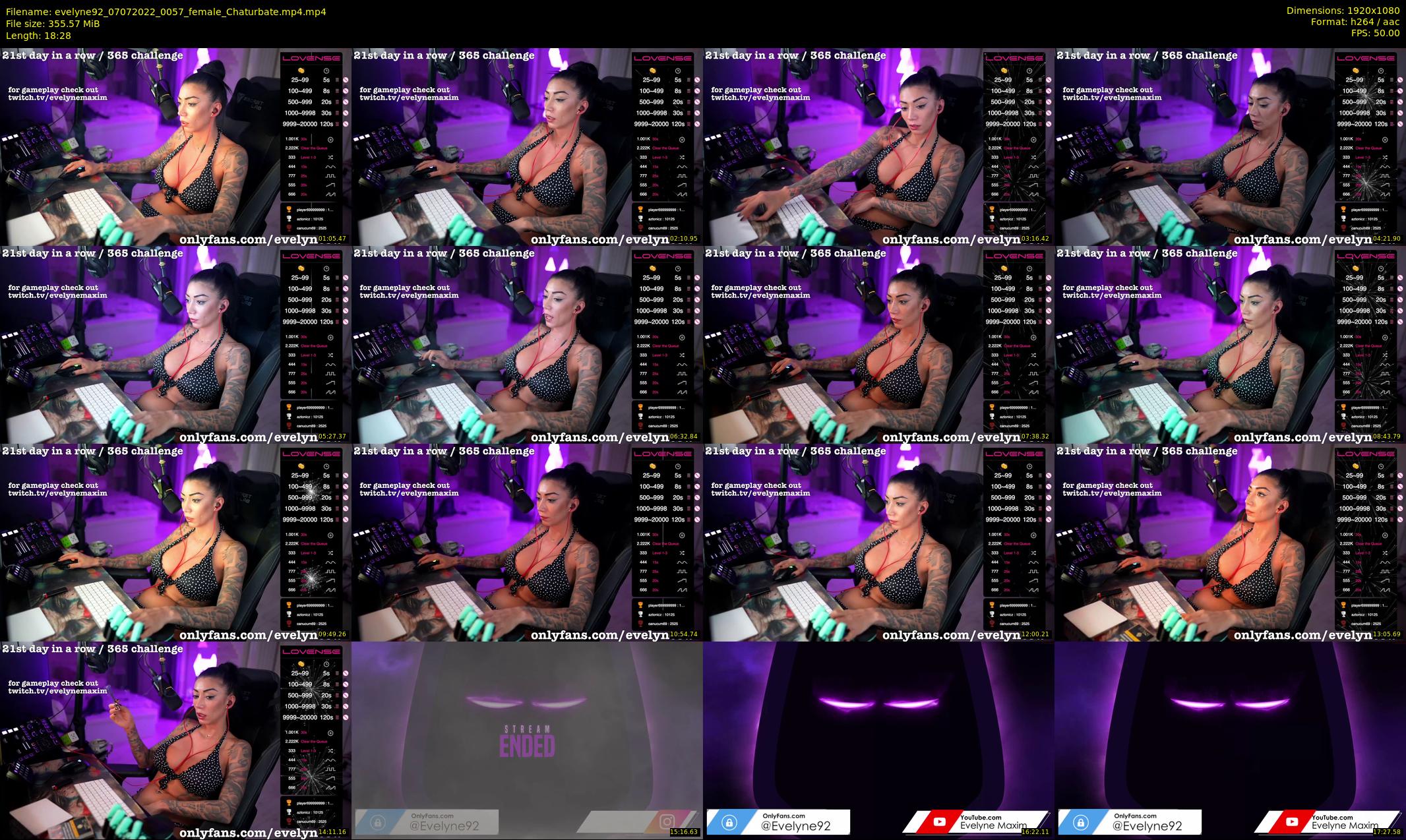 evelyne92 — 19 minute Chaturbate female cam show recording, 1080p, Jul 7, 2022