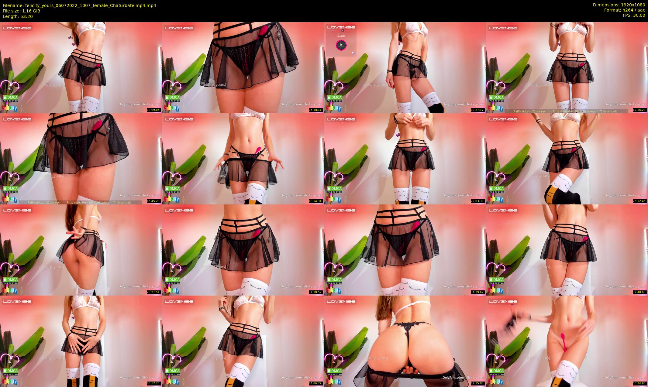 felicity_yours — 54 minute Chaturbate female cam show recording, 1080p, Jul 6, 2022