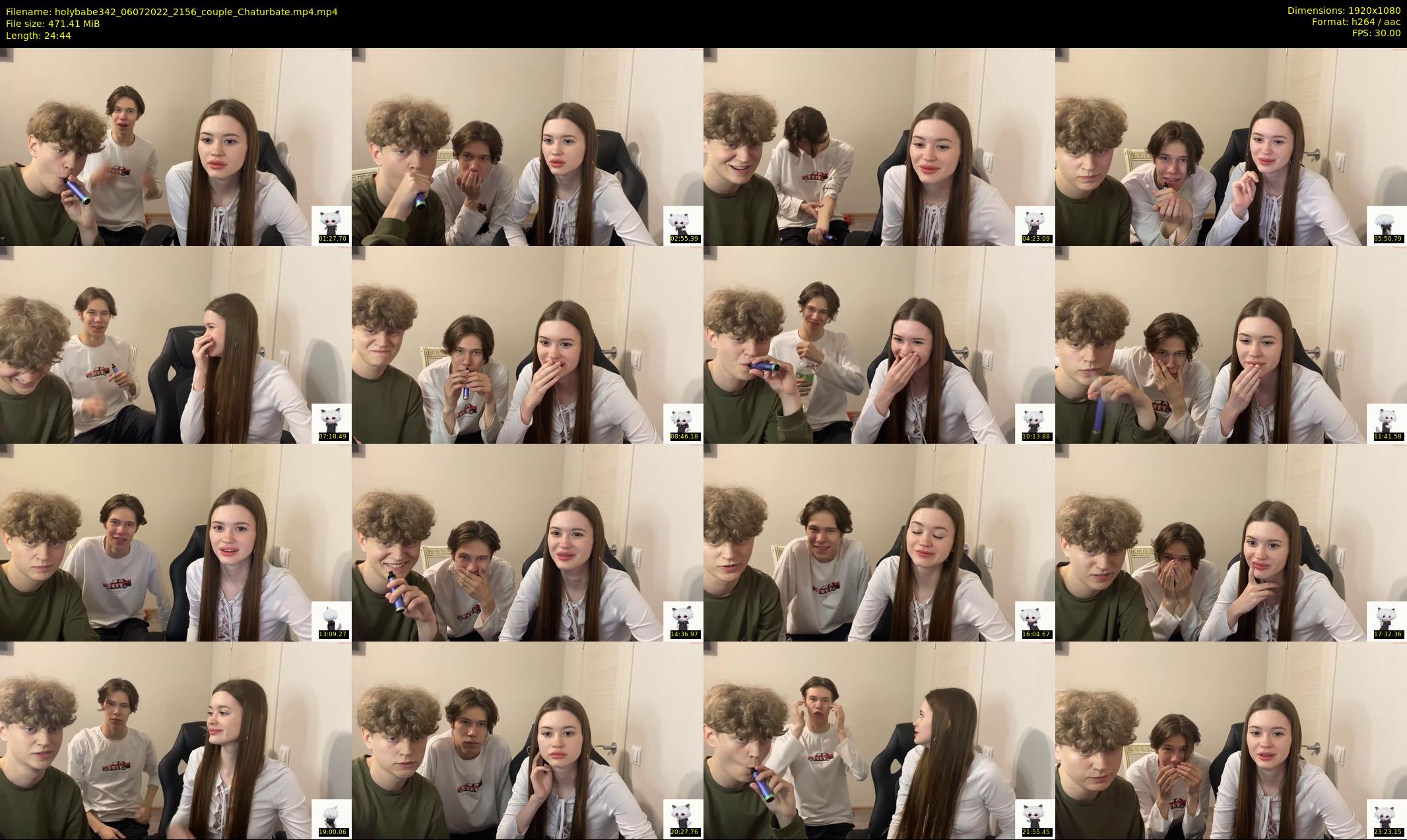 holybabe342 — 25 minute Chaturbate couple cam show recording, 1080p, Jul 6, 2022