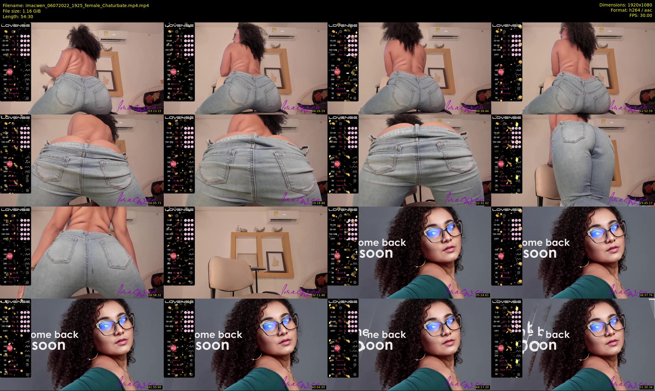 imacwen — 55 minute Chaturbate female cam show recording, 1080p, Jul 6, 2022