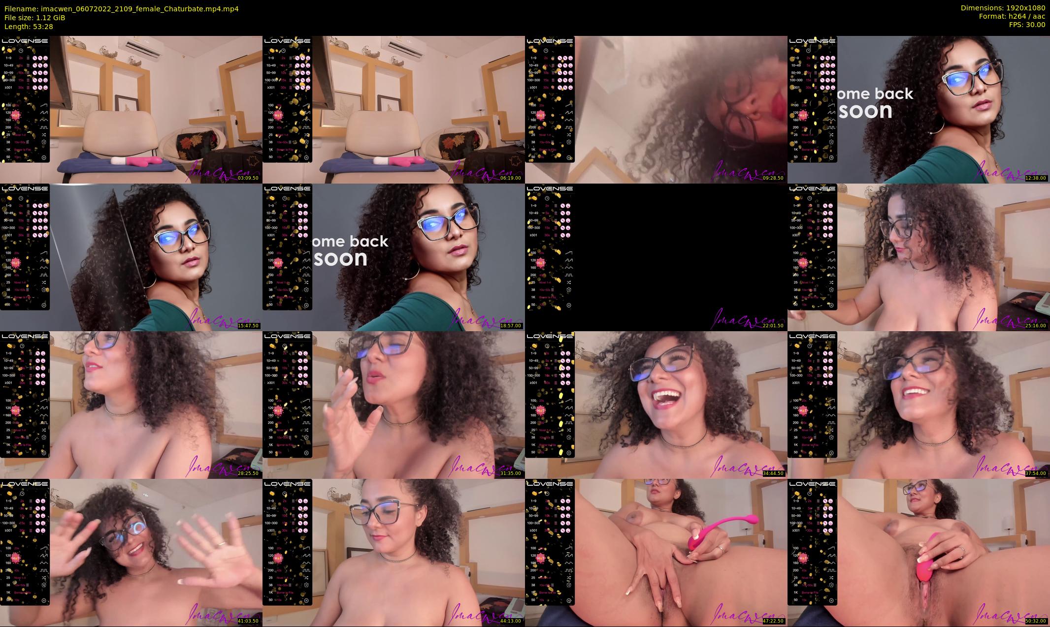 imacwen — 54 minute Chaturbate female cam show recording, 1080p, Jul 6, 2022