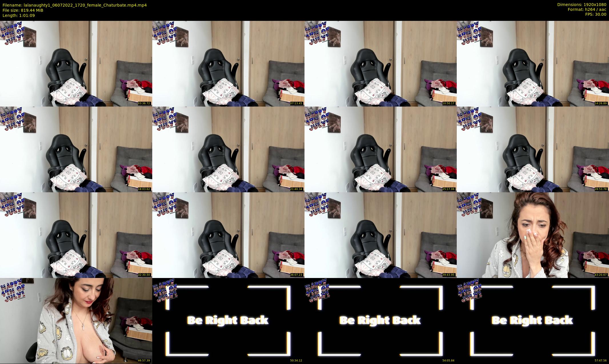 lalanaughty1 — 62 minute Chaturbate female cam show recording, 1080p, Jul 6, 2022