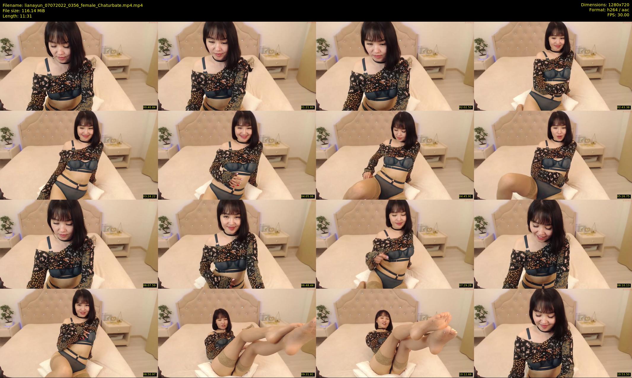 lianayun — 12 minute Chaturbate female cam show recording, 720p, Jul 7, 2022