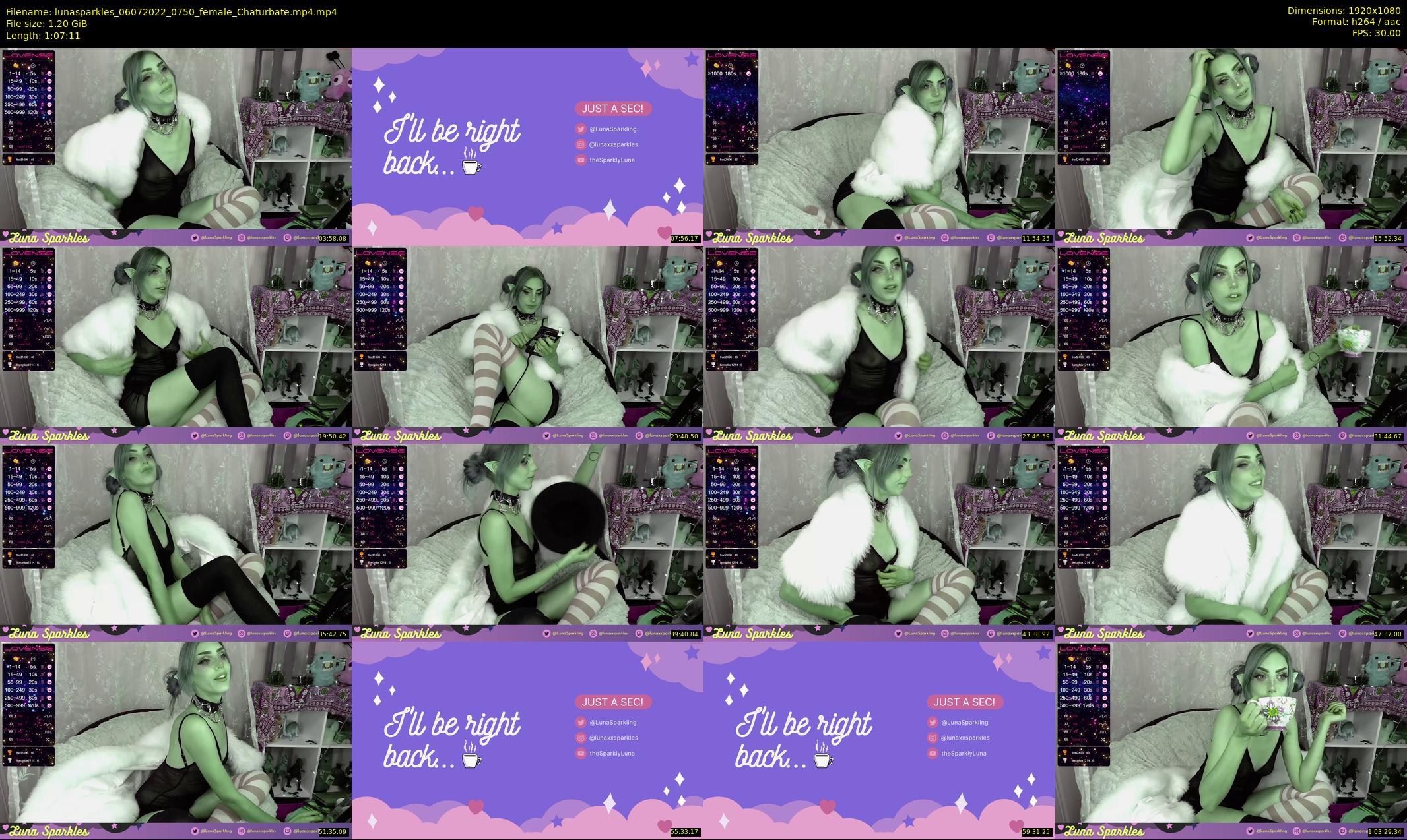 lunasparkles — 68 minute Chaturbate female cam show recording, 1080p, Jul 6, 2022