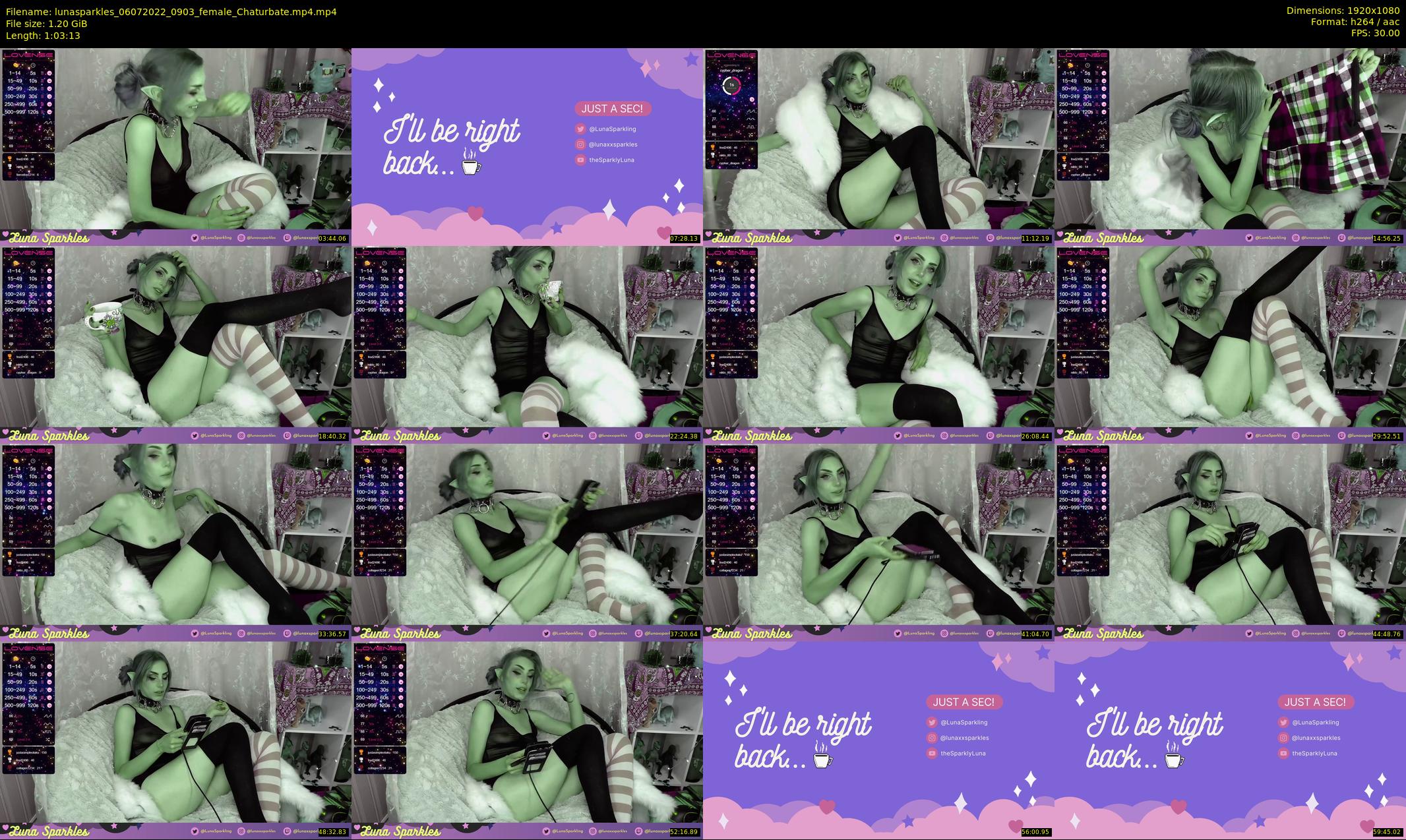 lunasparkles — 64 minute Chaturbate female cam show recording, 1080p, Jul 6, 2022