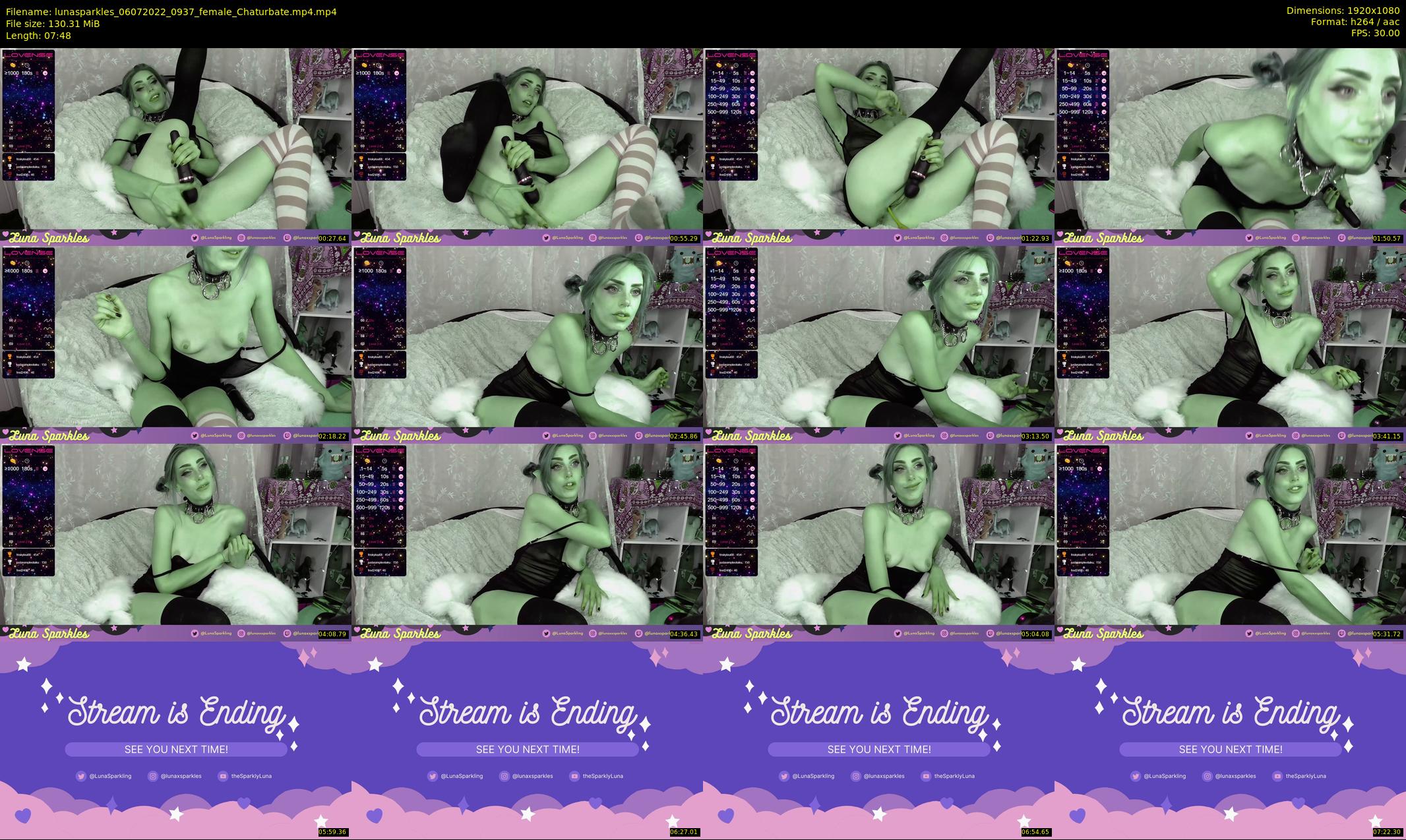 lunasparkles — 8 minute Chaturbate female cam show recording, 1080p, Jul 6, 2022