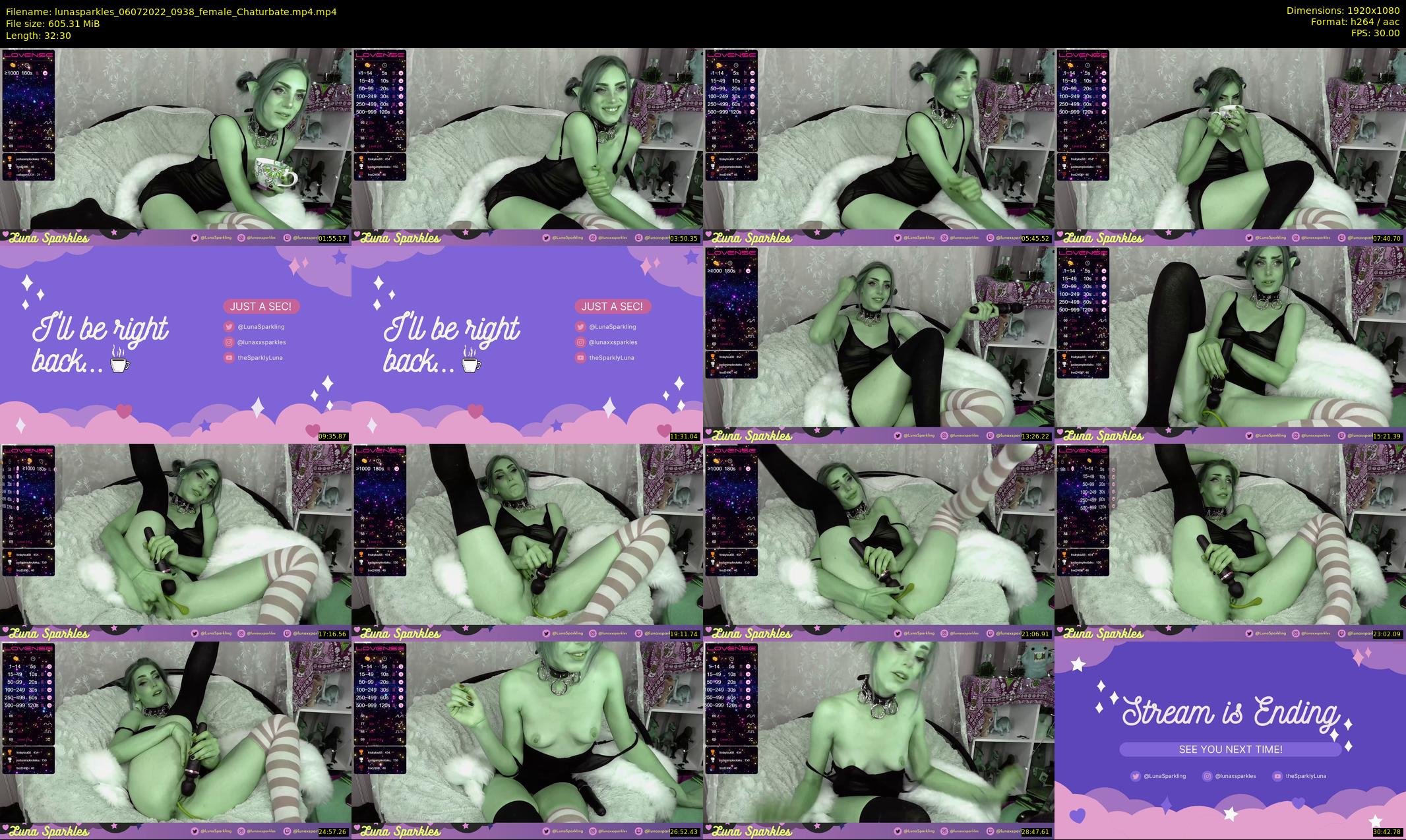 lunasparkles — 33 minute Chaturbate female cam show recording, 1080p, Jul 6, 2022