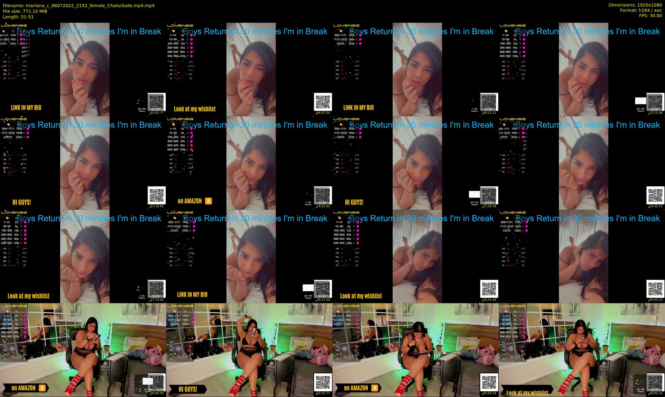 mariana_c — 52 minute Chaturbate female cam show recording, 1080p, Jul 6, 2022