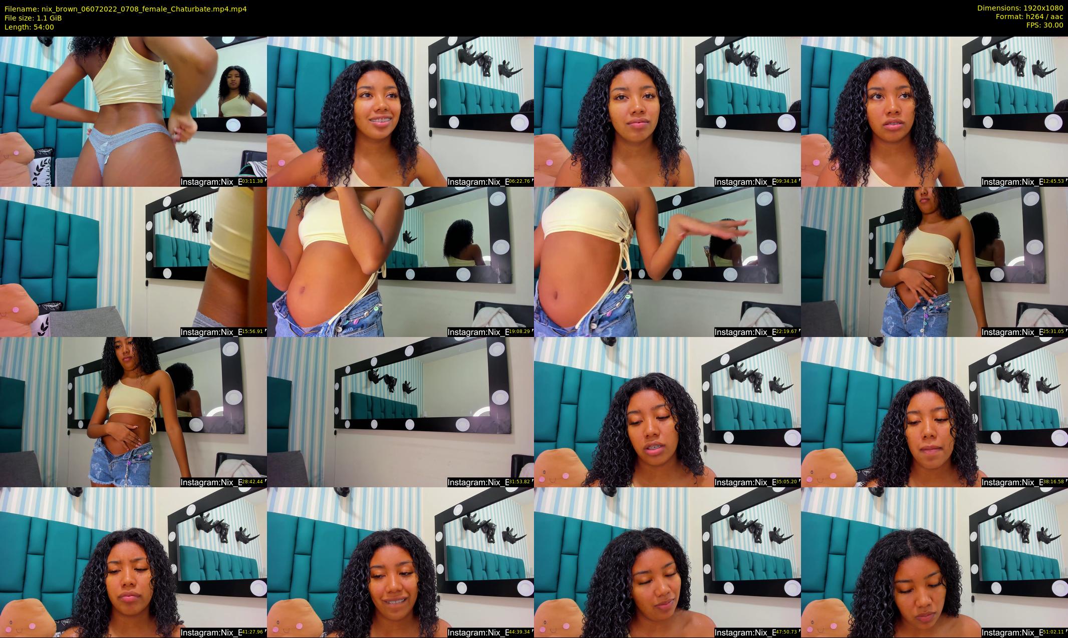 nix_brown — 54 minute Chaturbate female cam show recording, 1080p, Jul 6, 2022