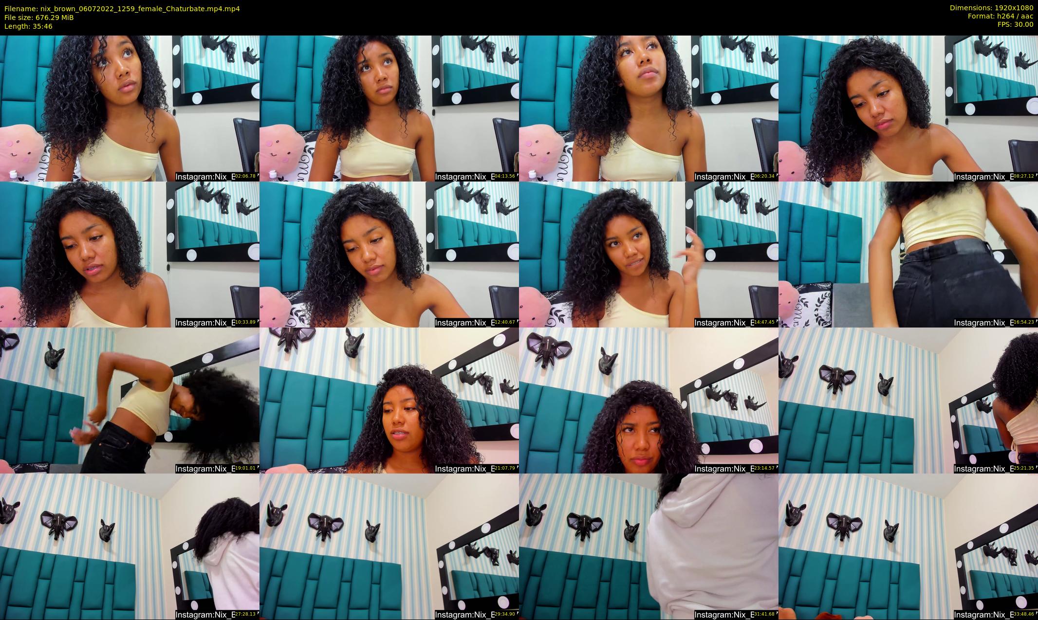 nix_brown — 36 minute Chaturbate female cam show recording, 1080p, Jul 6, 2022