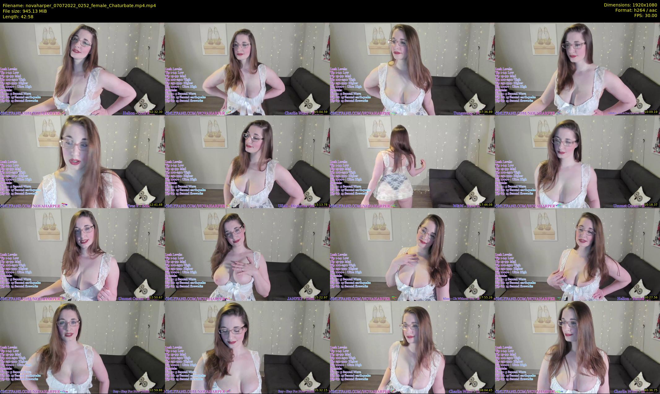 novaharper — 43 minute Chaturbate female cam show recording, 1080p, Jul 7, 2022