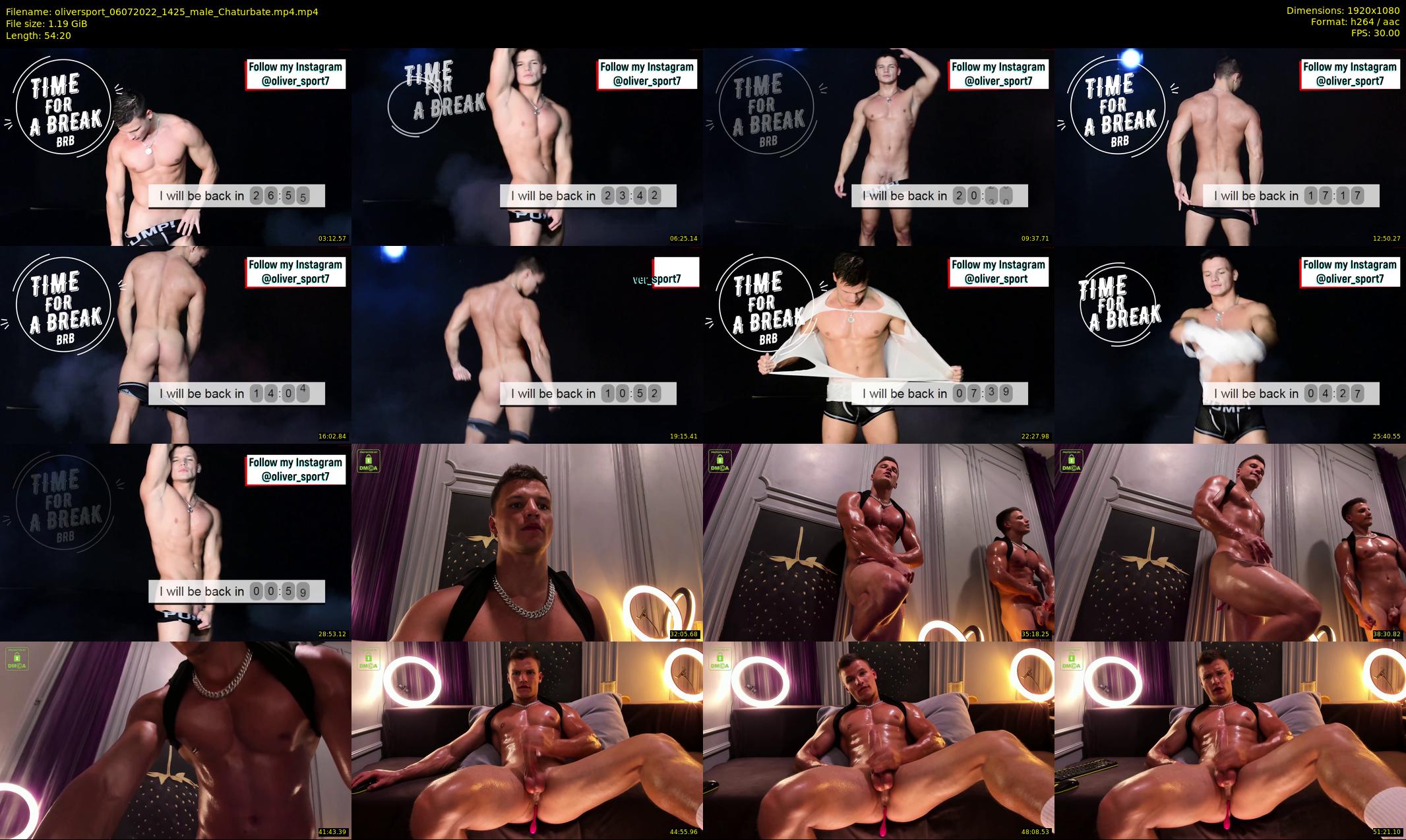 oliversport — 55 minute Chaturbate male cam show recording, 1080p, Jul 6, 2022