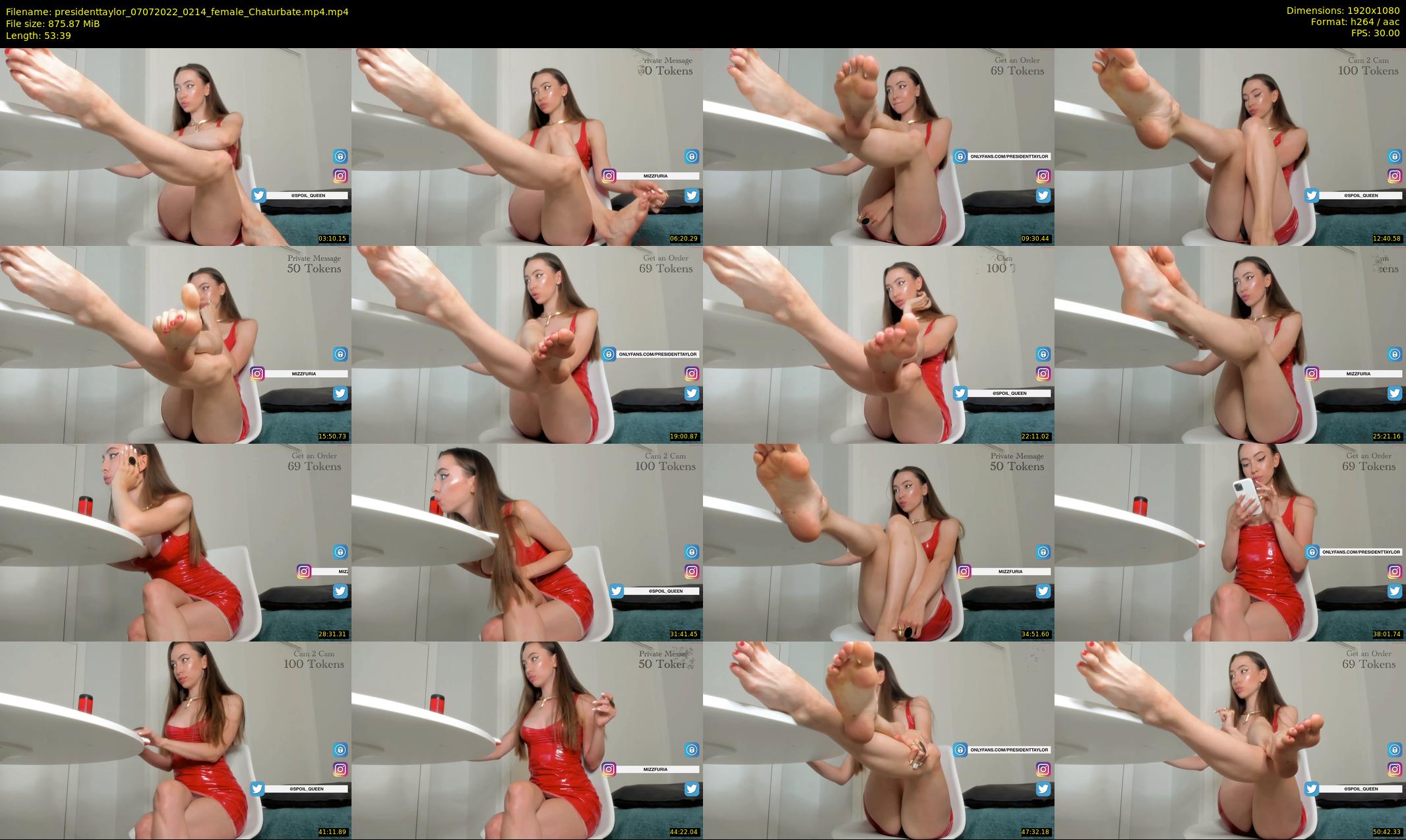 presidenttaylor — 54 minute Chaturbate female cam show recording, 1080p, Jul 7, 2022